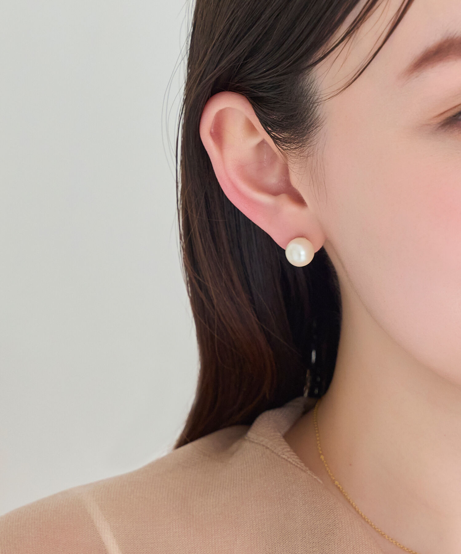Phoebe「【痛くないシリーズ/金属アレルギー対応】パールリウムライトフィットイヤリング/一粒パール」|イヤリング|