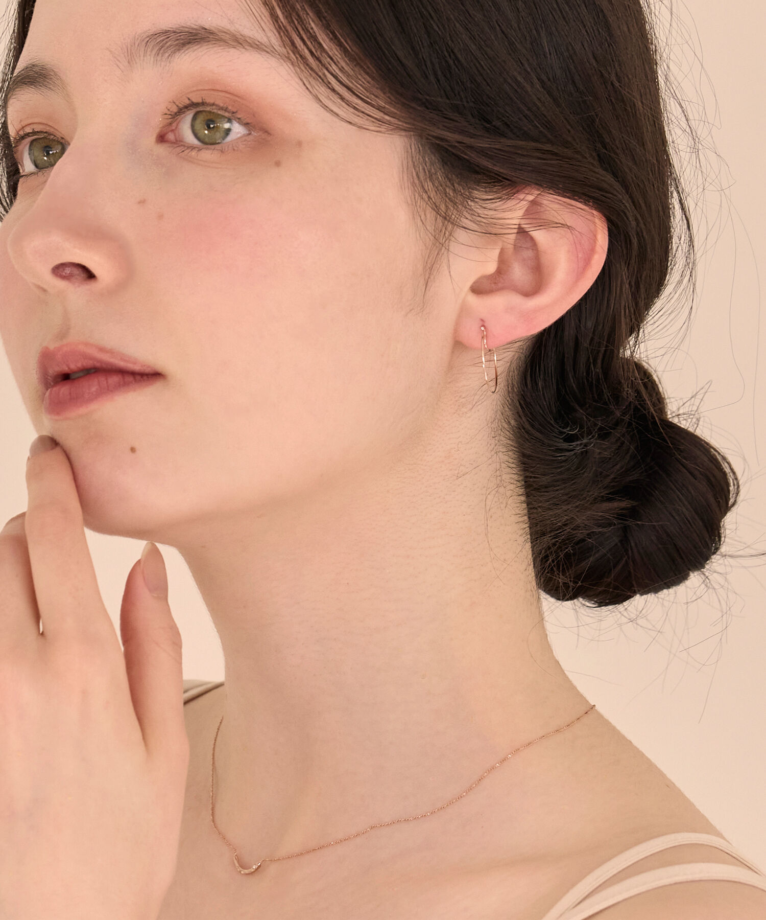 Phoebe「【痛くないシリーズ】スリムビッグフープライトフィットイヤリング」|イヤリング|