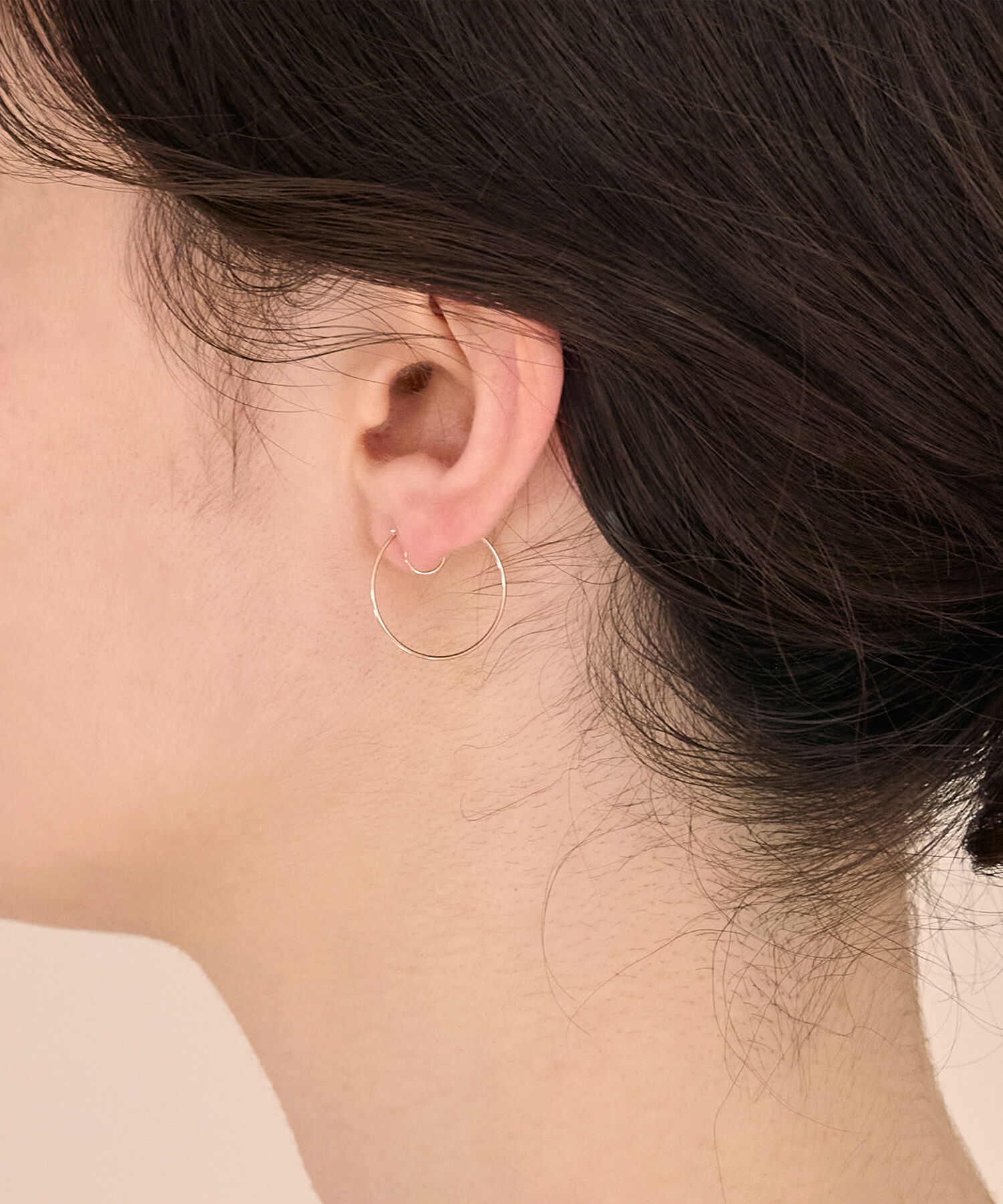 Phoebe「【痛くないシリーズ】スリムビッグフープライトフィットイヤリング」|イヤリング|