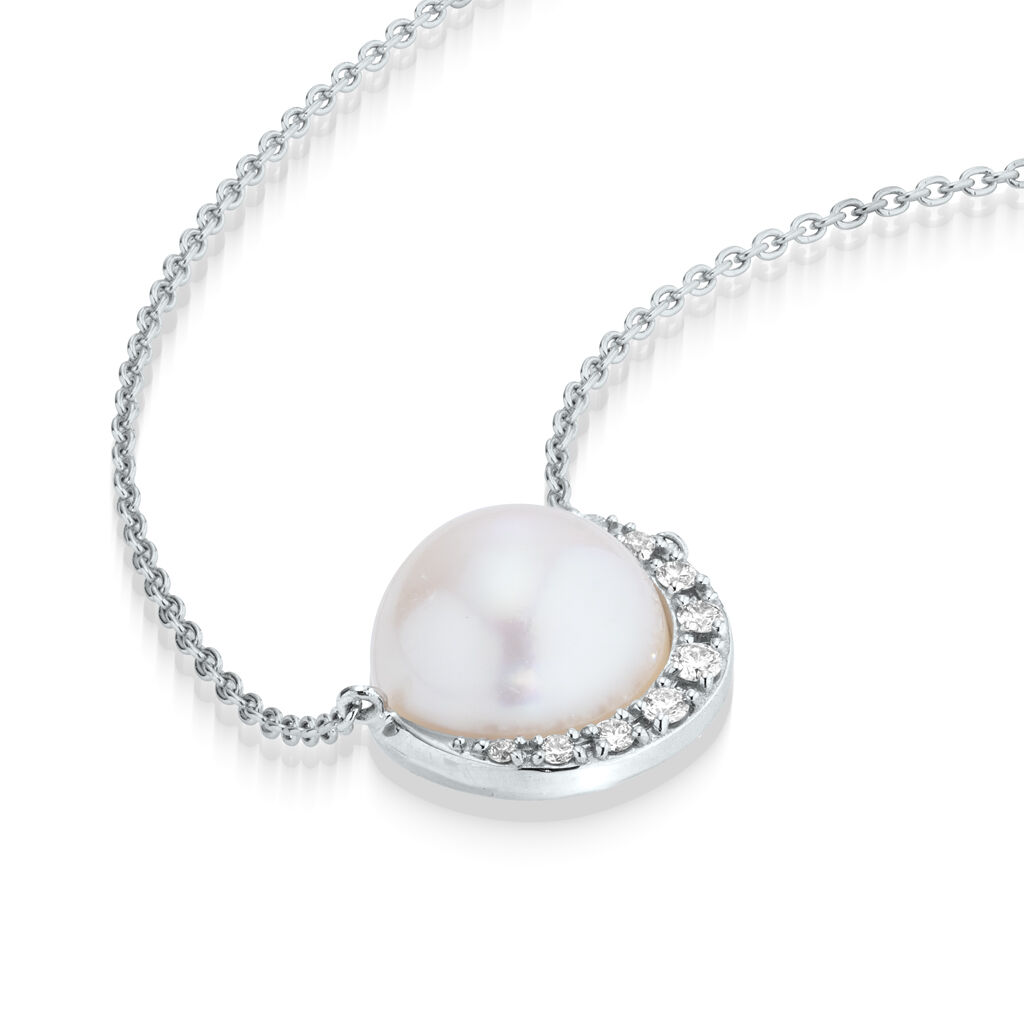 STAR JEWELRY「DIAMOND PEARL MOON」|ネックレス|