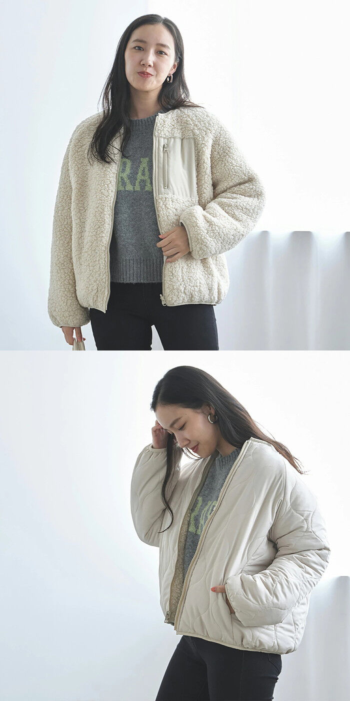 BACKYARD FAMILY「ショート丈 ノーカラーコート レディース 通販 ノーカラージャケット ブルゾン ジャンパー」|その他|