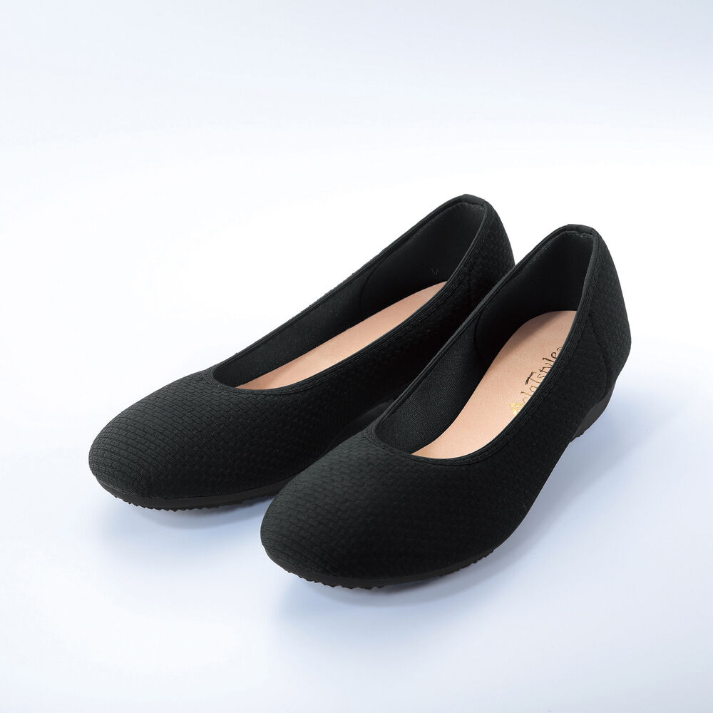 BACKYARD FAMILY「パンプス ぺたんこ レディース 通販 日本製 ローヒール カジュアルパンプス フラットパンプス」|パンプス|ブラック1