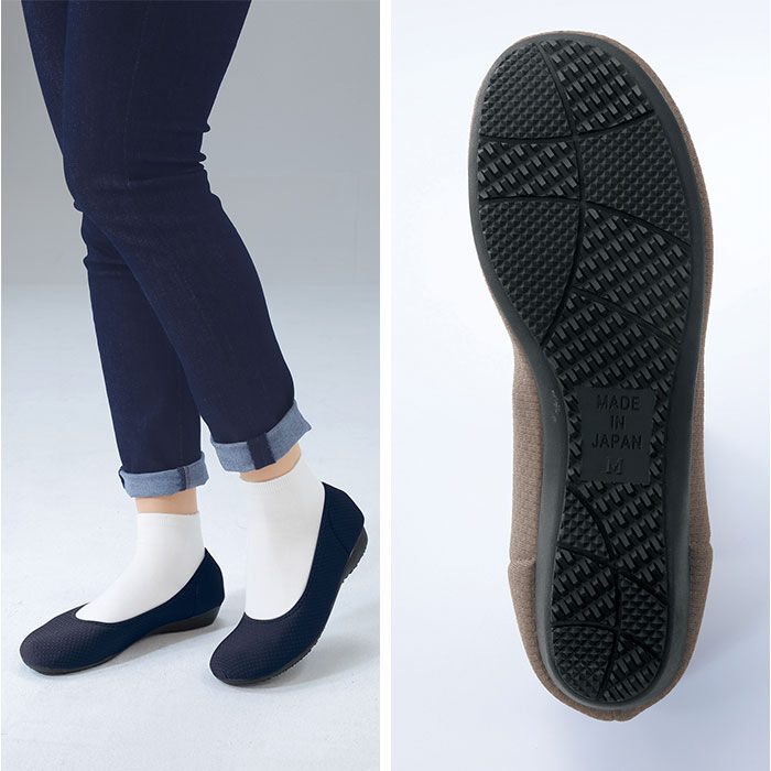 BACKYARD FAMILY「パンプス ぺたんこ レディース 通販 日本製 ローヒール カジュアルパンプス フラットパンプス」|パンプス|