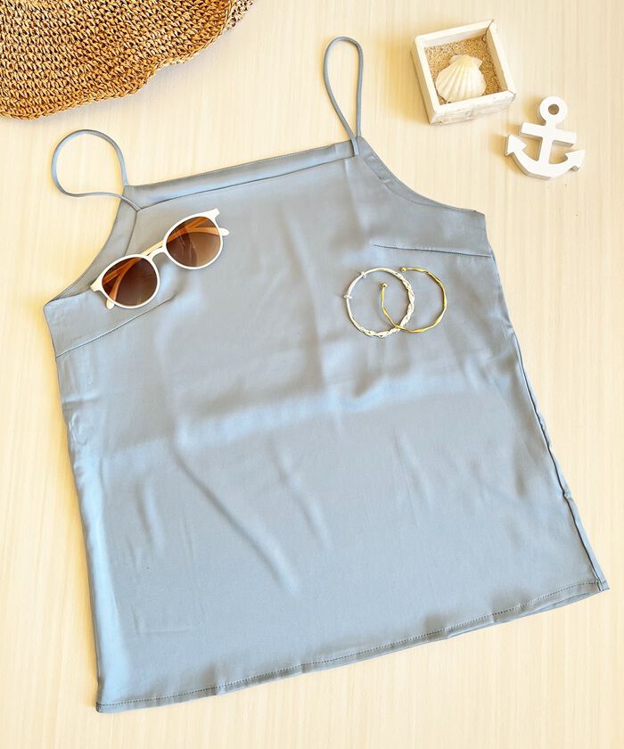 BACKYARD FAMILY「キャミソール カップなし 通販 サテン キャミ サテンキャミ さらさら 透けにくい レディース」|その他|