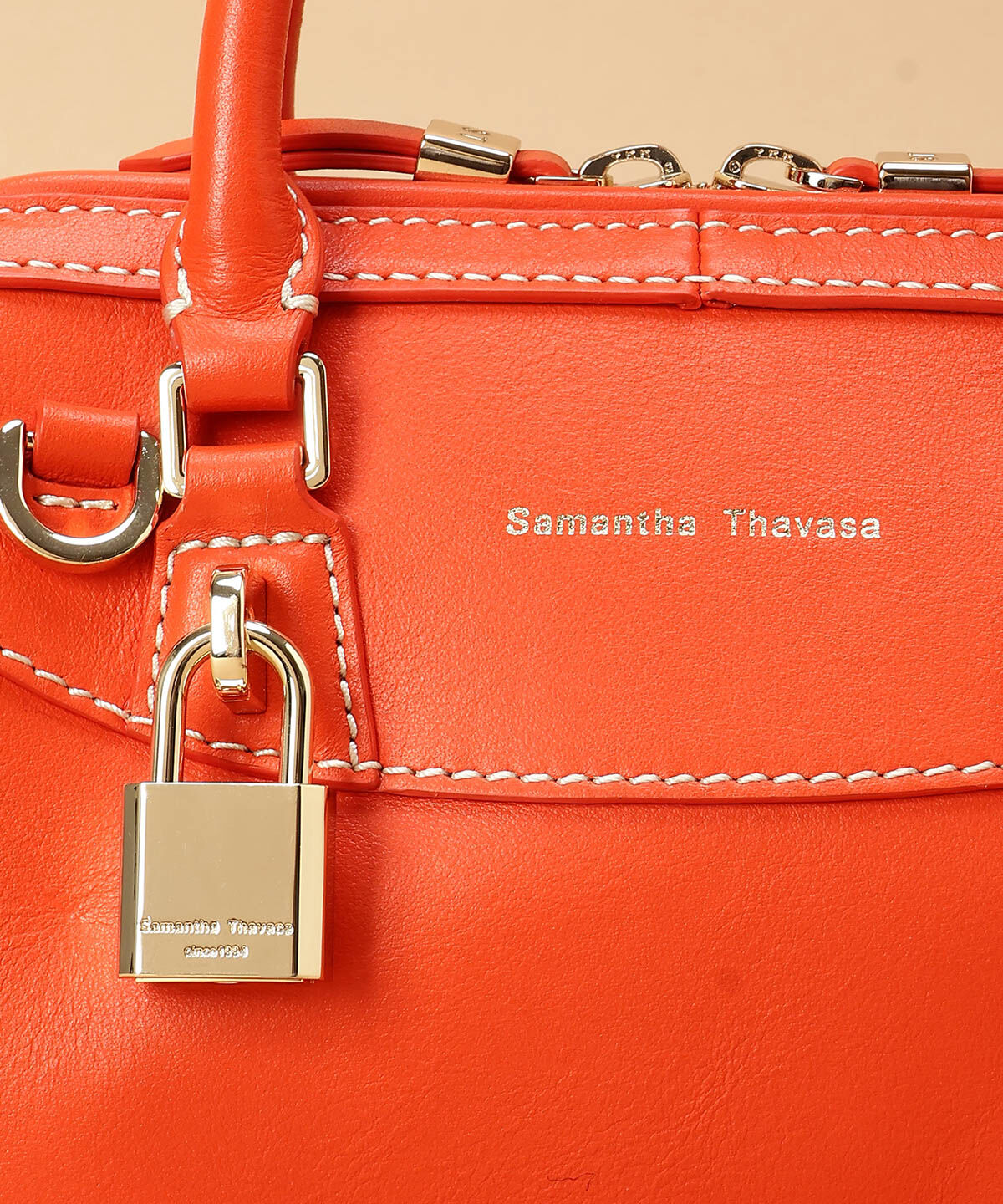 Samantha Thavasa「イタリアンカーフレザー ボストンバッグ 小サイズ」|ハンドバッグ|