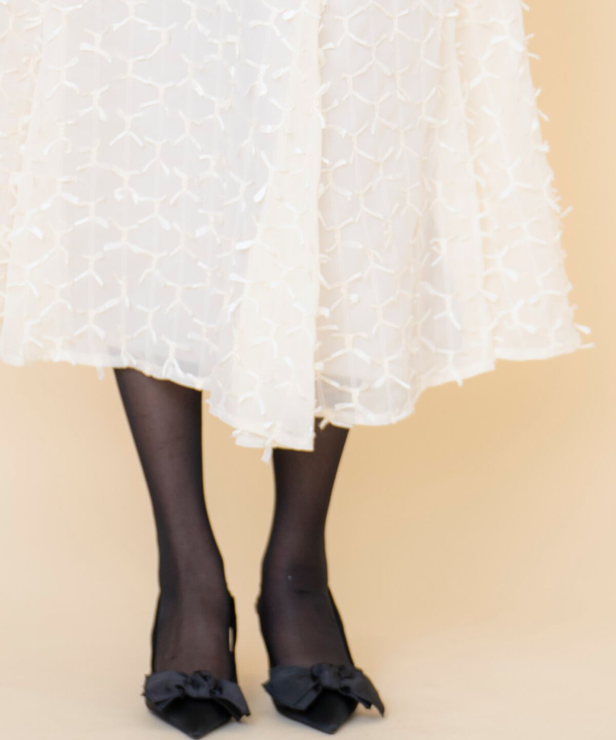 REDYAZEL「リボンモチーフフレアスカート」|フレア|