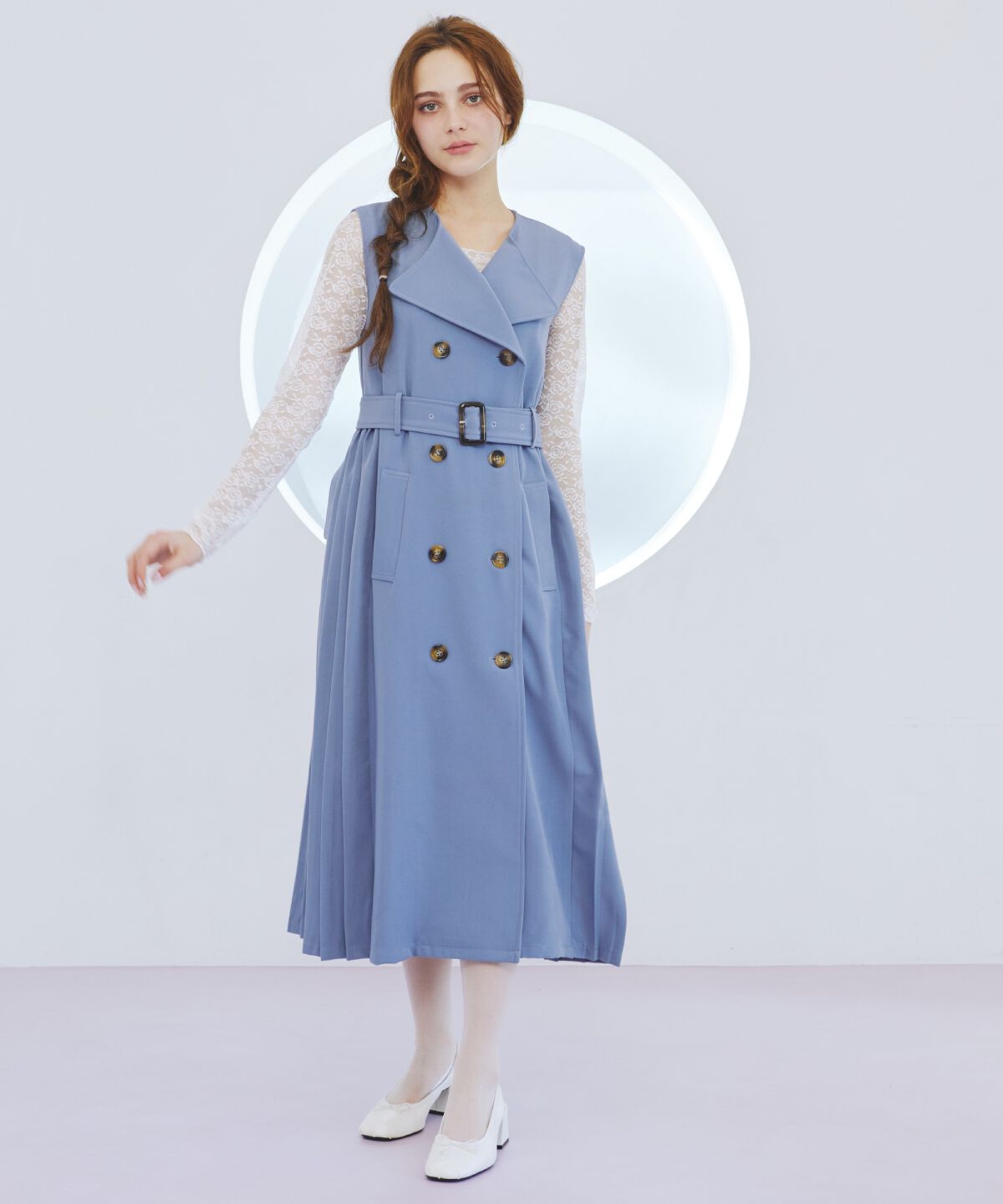 REDYAZEL「3WAYサイドプリーツトレンチコート」|トレンチコート|