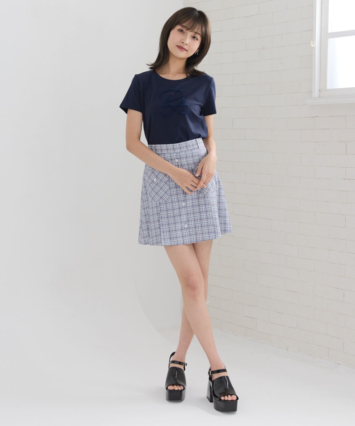 REDYAZEL「チュールフリルRAロゴTシャツ」|Tシャツ・カットソー|