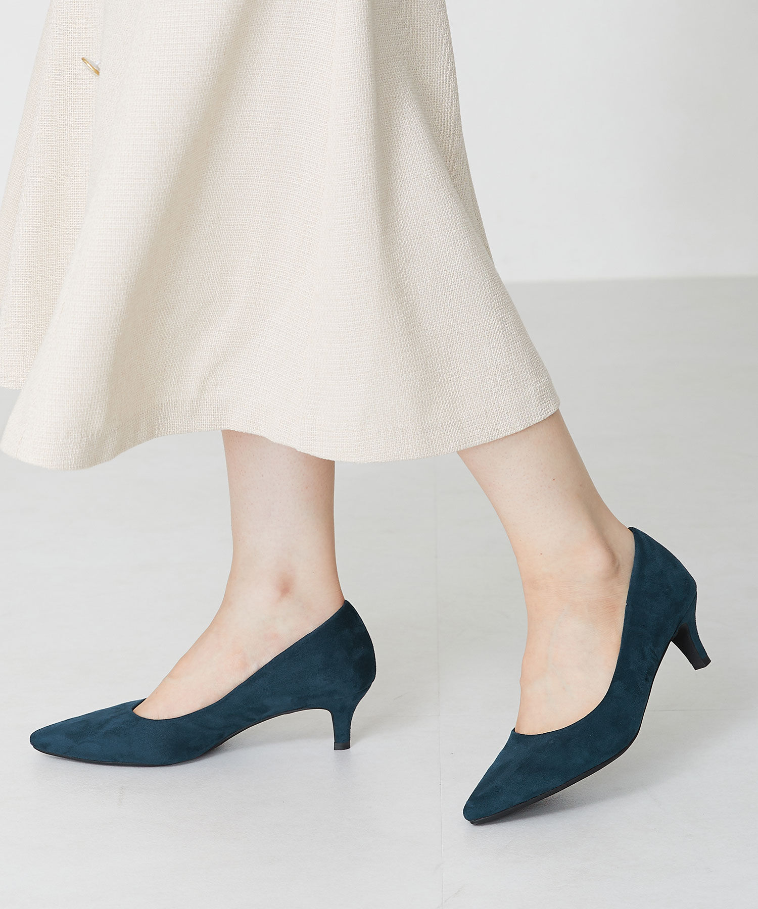 ORiental TRaffic「【跳べるパンプス/シリーズ累計１５０万足突破】ミドルヒール パンプス /R-3202 オフィス」|パンプス|NAVY