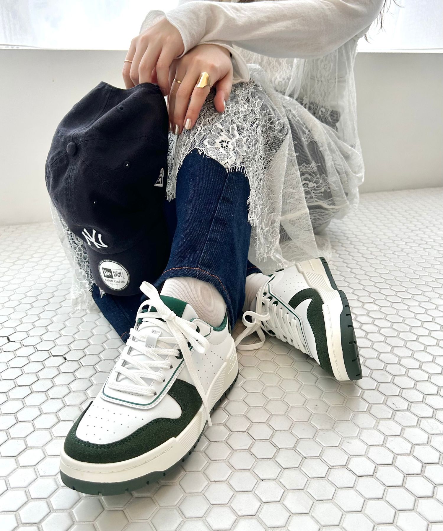 ORiental TRaffic「【トレンド】パンチングミッドソールスニーカー/OT3725 スニーカー 定番 人気 売れてる」|スニーカー|