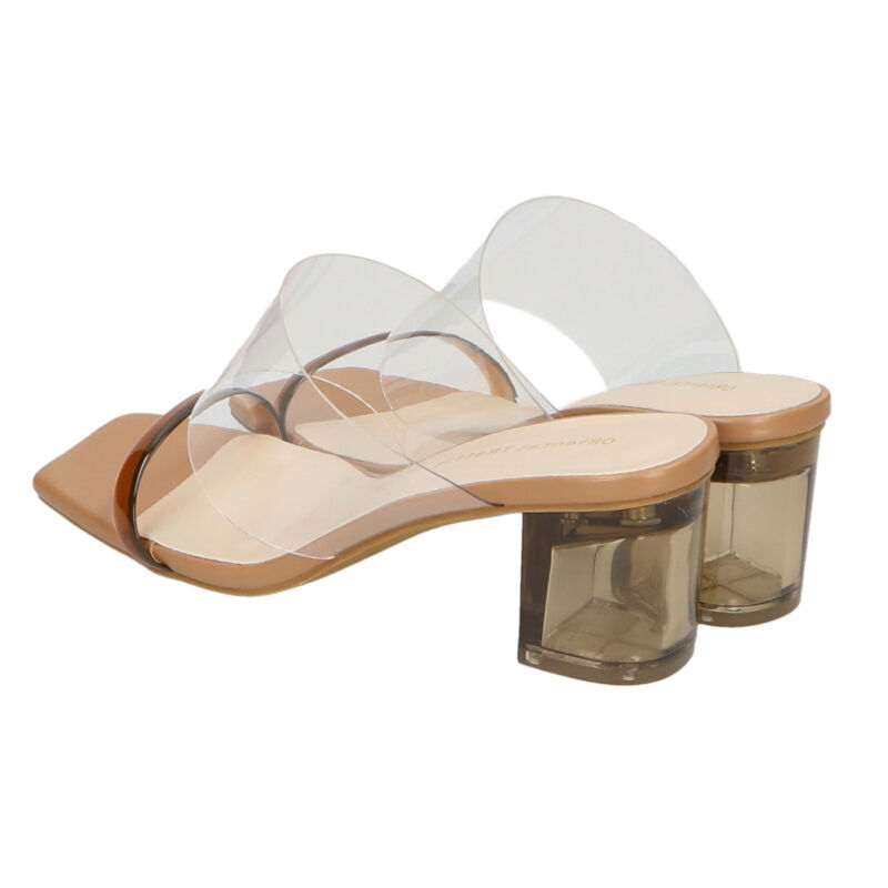 ORiental TRaffic「【アウトレット価格】PVCダブルベルトクリアヒールサンダル/21242」|サンダル|