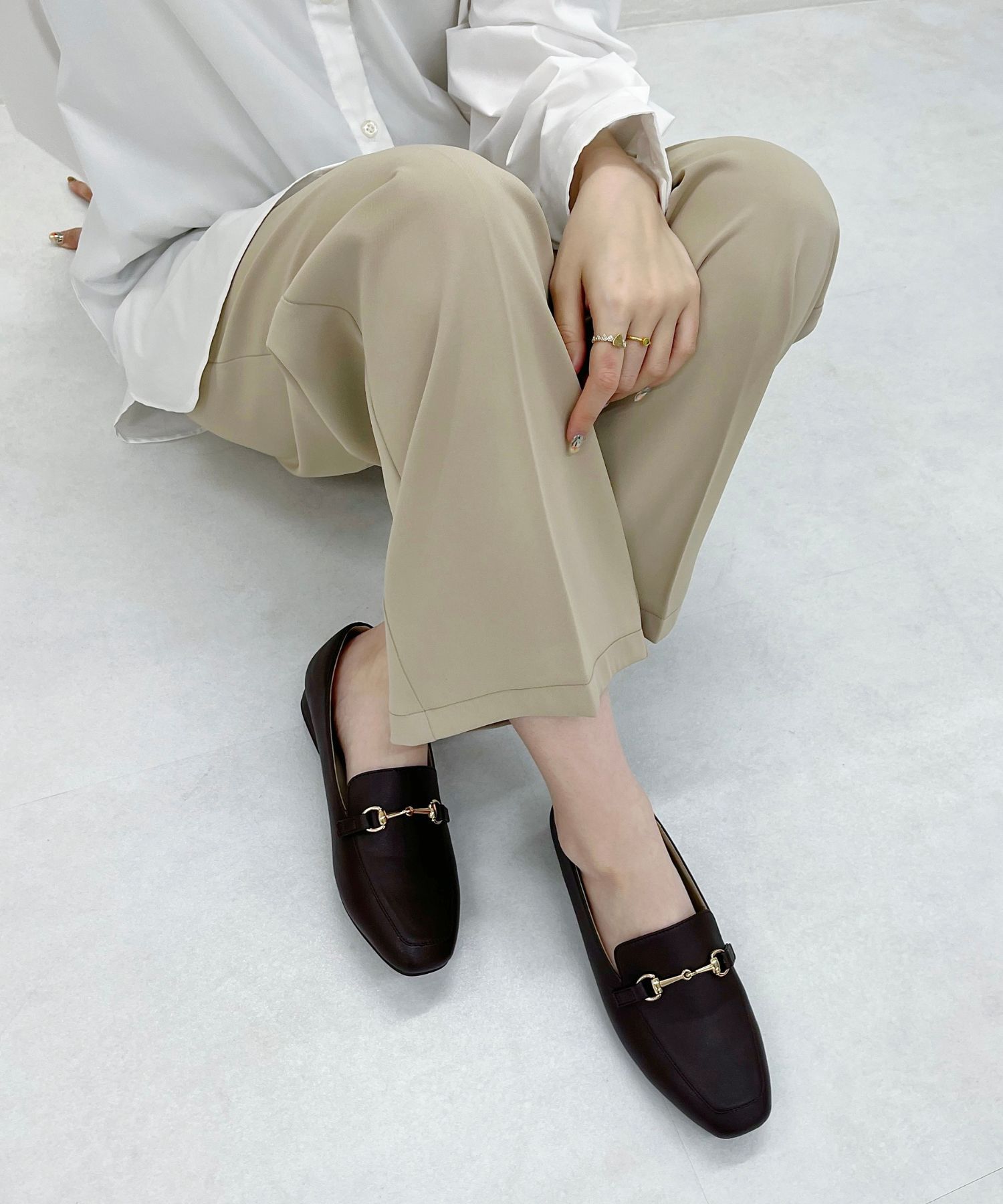 ORiental TRaffic「【跳べるパンプス/シリーズ累計１５０万足突破】スクエアトゥビットモチーフ  ローファー /R-3210」|パンプス|