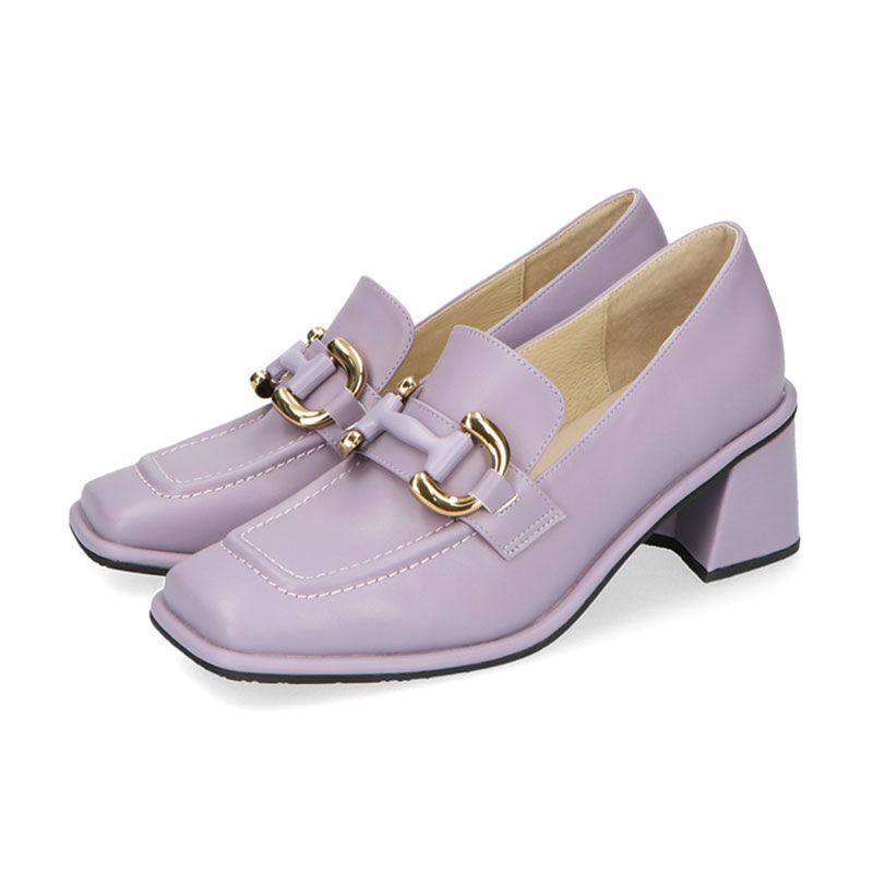 ORiental TRaffic「【アウトレット価格】ワイドスクエアトゥヒールローファー/31120」|パンプス|