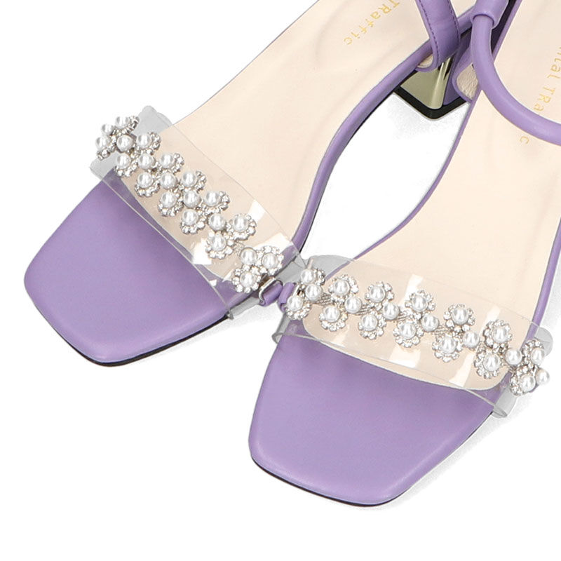 ORiental TRaffic「PVCベルトパールヒールサンダル/31211」|サンダル|