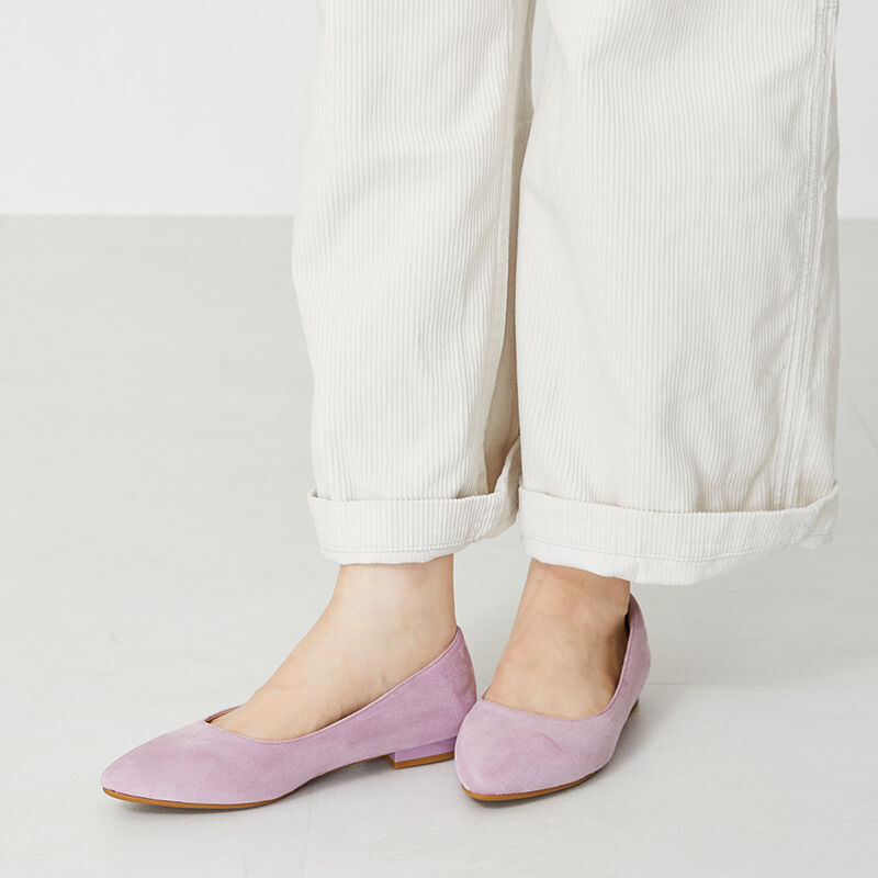 ORiental TRaffic「【跳べるパンプス/シリーズ累計１５０万足突破】プレーン フラット ヒール/R-3212 パンプス」|パンプス|PURPLE