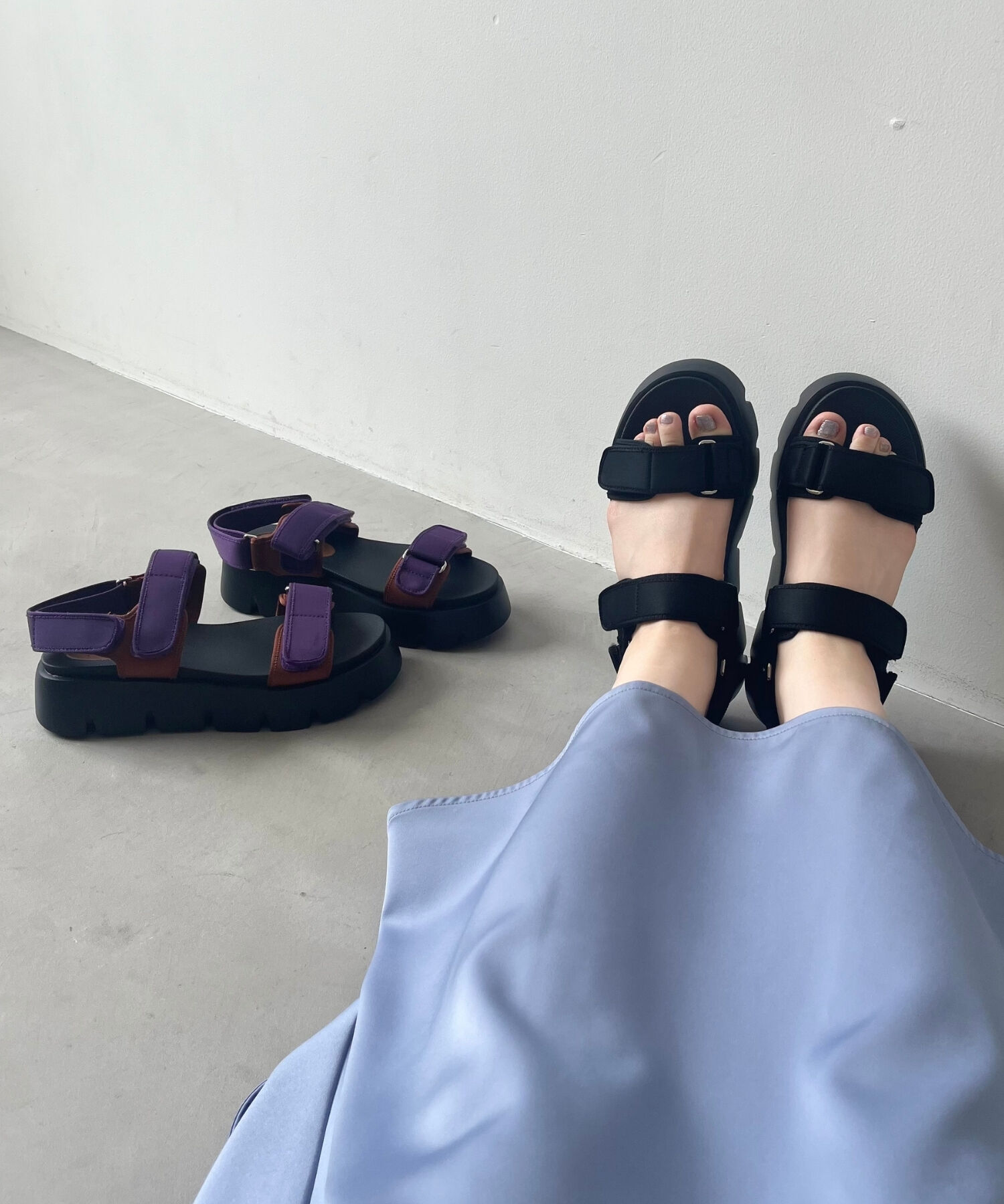 ORiental TRaffic「【アウトレット価格】厚底ナイロンベルトスポーツサンダル/OT3212 サンダル 厚底 スポサン 人気」|サンダル|