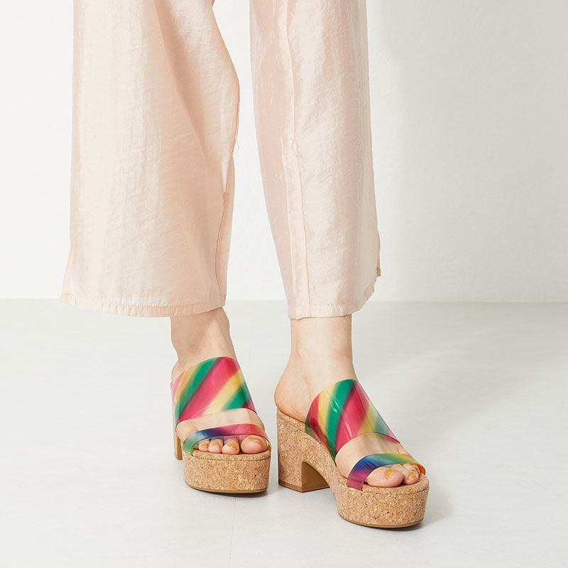 ORiental TRaffic「PVCダブルベルト厚底サンダル/31228」|サンダル|