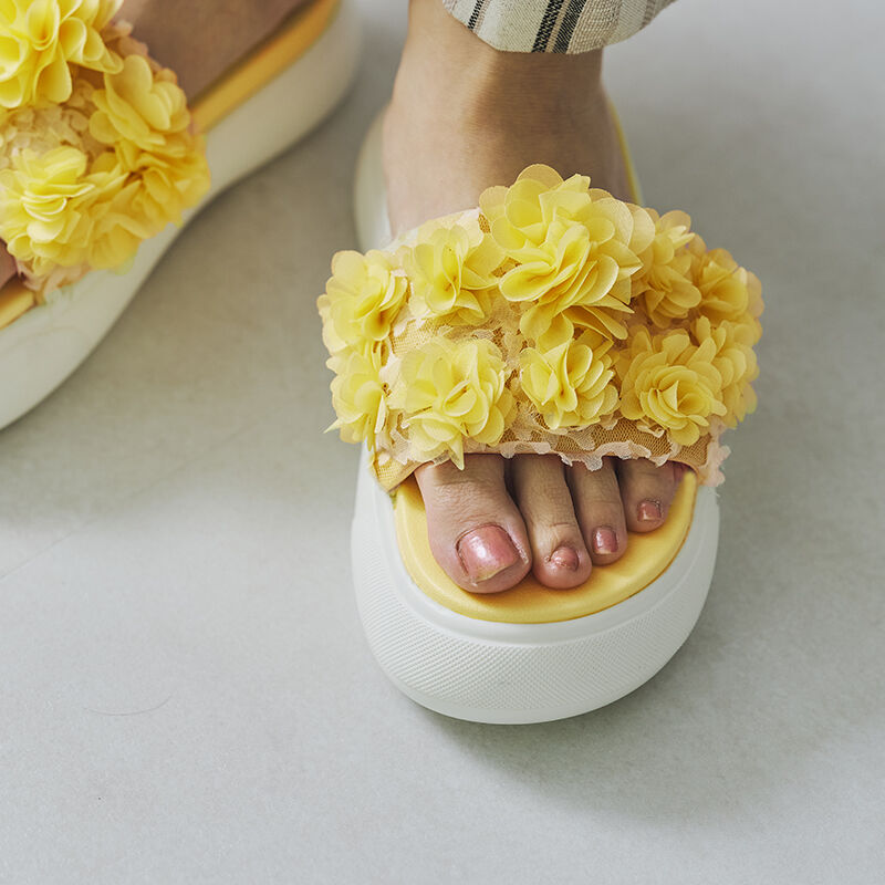 ORiental TRaffic「【アウトレット価格】厚底ホワイトソールフラワーサンダル/31258」|サンダル|