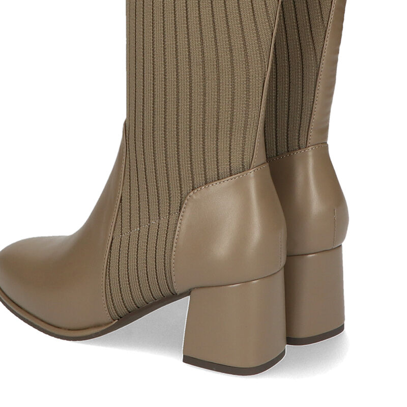 ORiental TRaffic「ニット ロング ヒール ブーツ /31509 太ヒール ヒール6ｃｍ」|ロングブーツ|