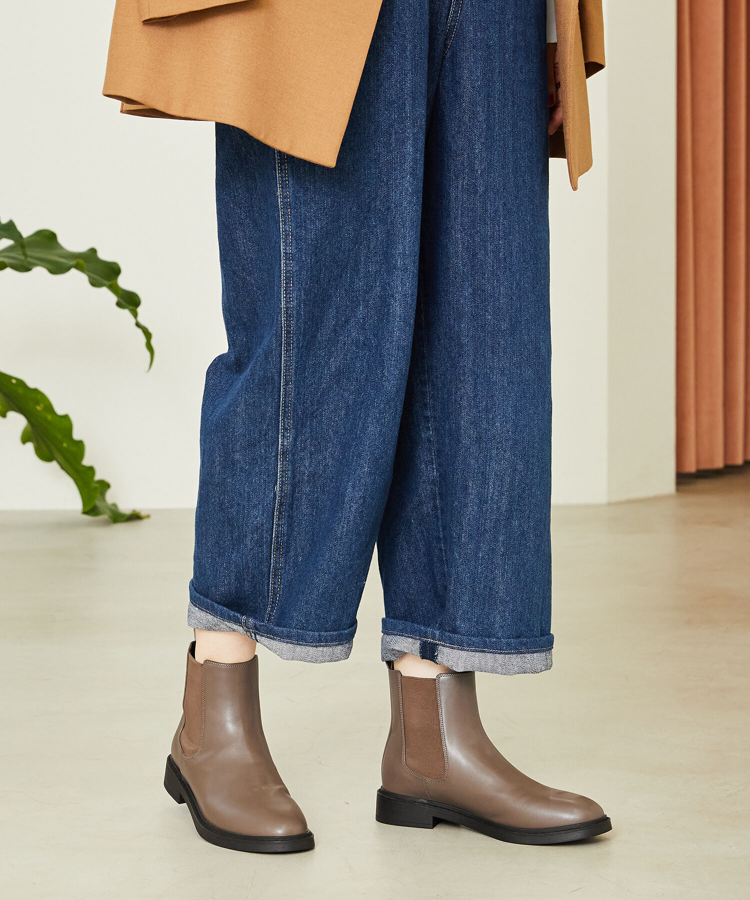 WA Oriental TRaffic「フラット サイドゴア ショートブーツ /32403 ヒール3.5ｃｍ」|ショートブーツ|