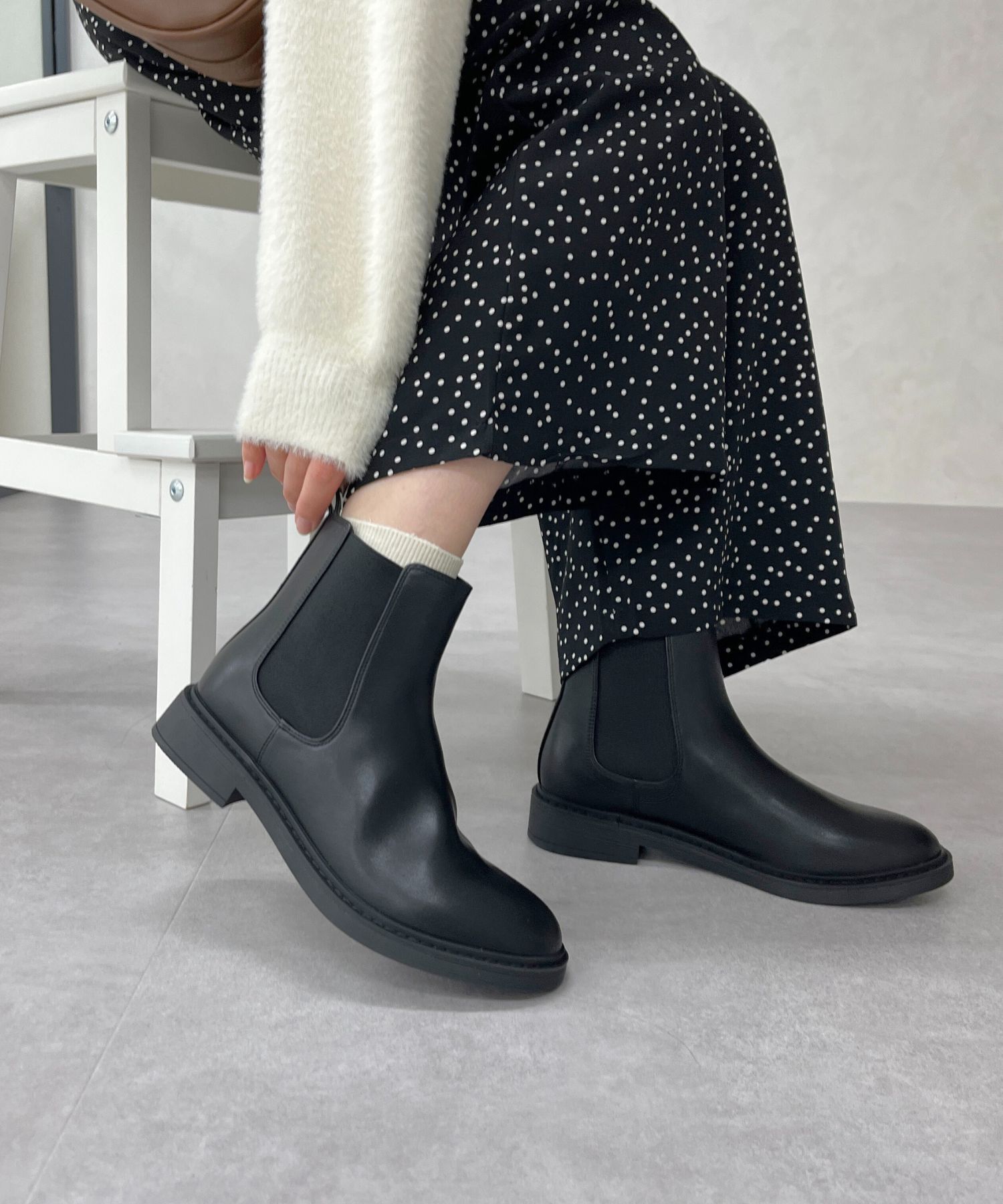 WA Oriental TRaffic「フラット サイドゴア ショートブーツ /32403 ヒール3.5ｃｍ」|ショートブーツ|