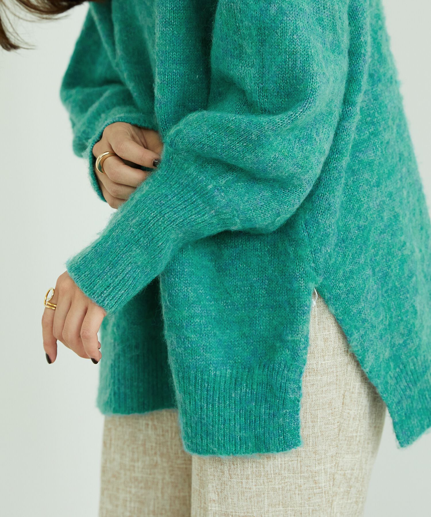 ORiental TRaffic「メランジVネックニットプルオーバー/MO33N06」|ニット・セーター|