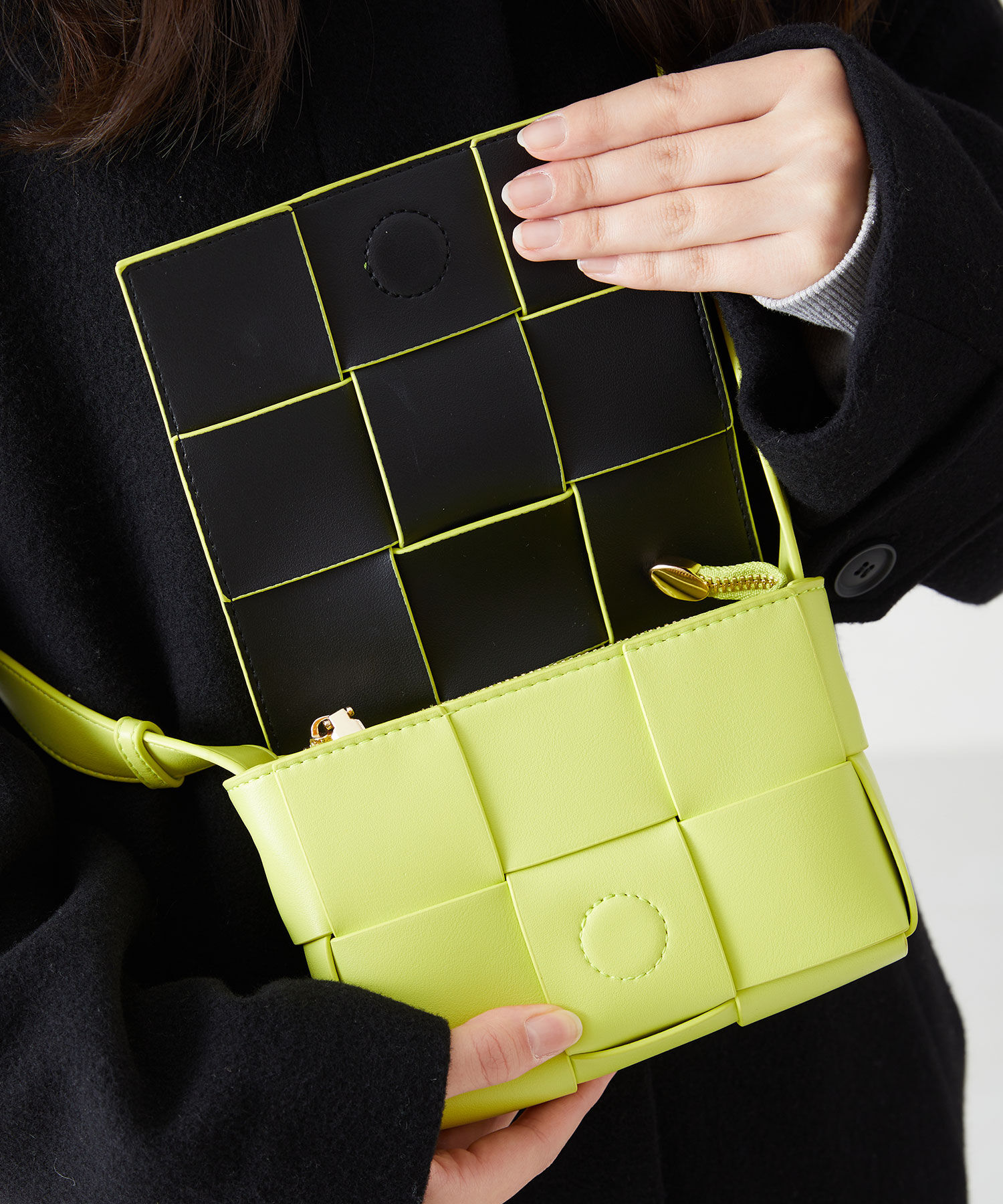 ORiental TRaffic「【BAG】編み込みショルダーバッグ/BA-213 ハンドバッグ ショルダーバッグ」|ショルダー・メッセンジャー|