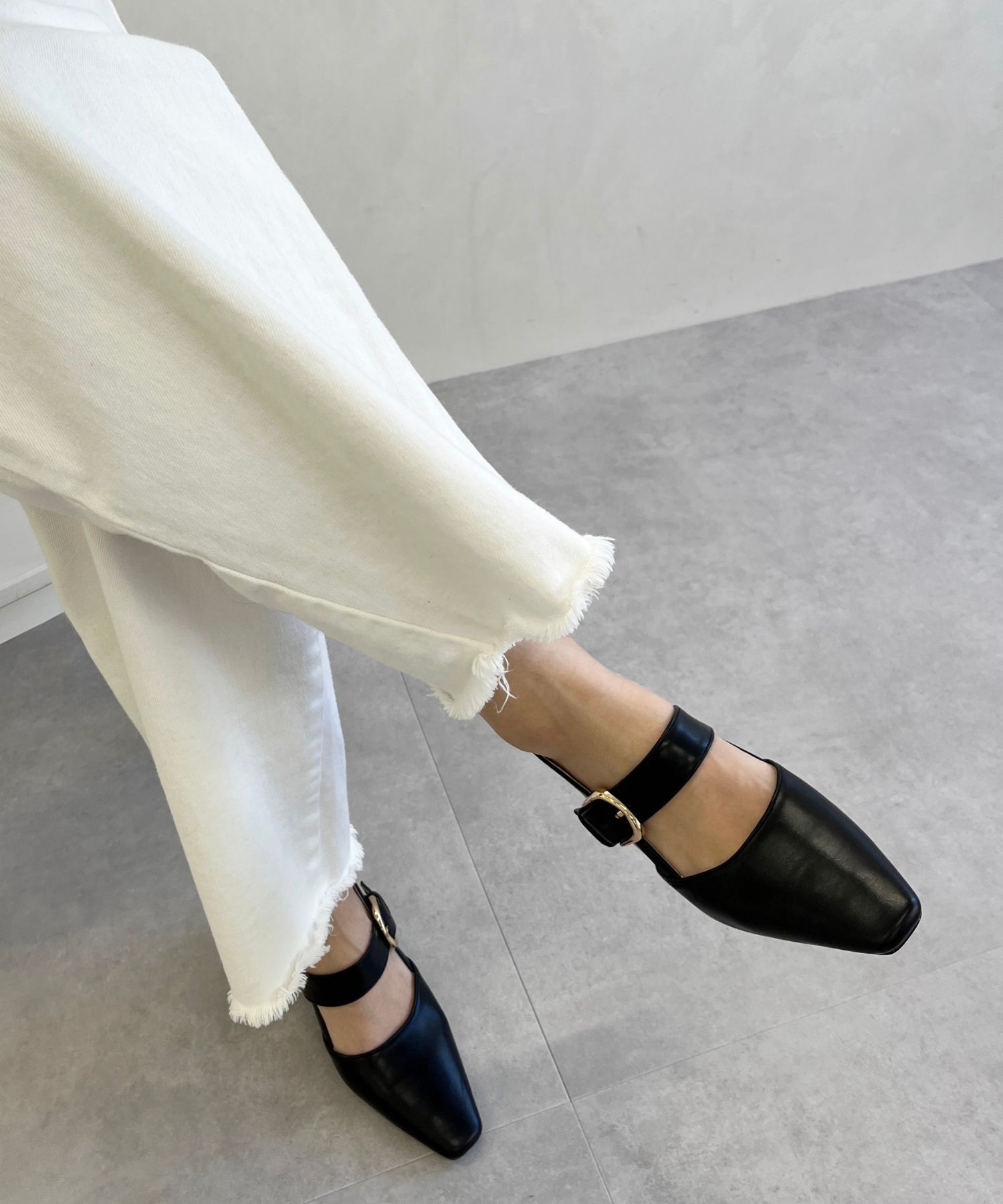 ORiental TRaffic「【トレンド】変形ヒールバックストラップパンプス/41101 パンプス 人気 売れてる スクエアトゥ」|サンダル|