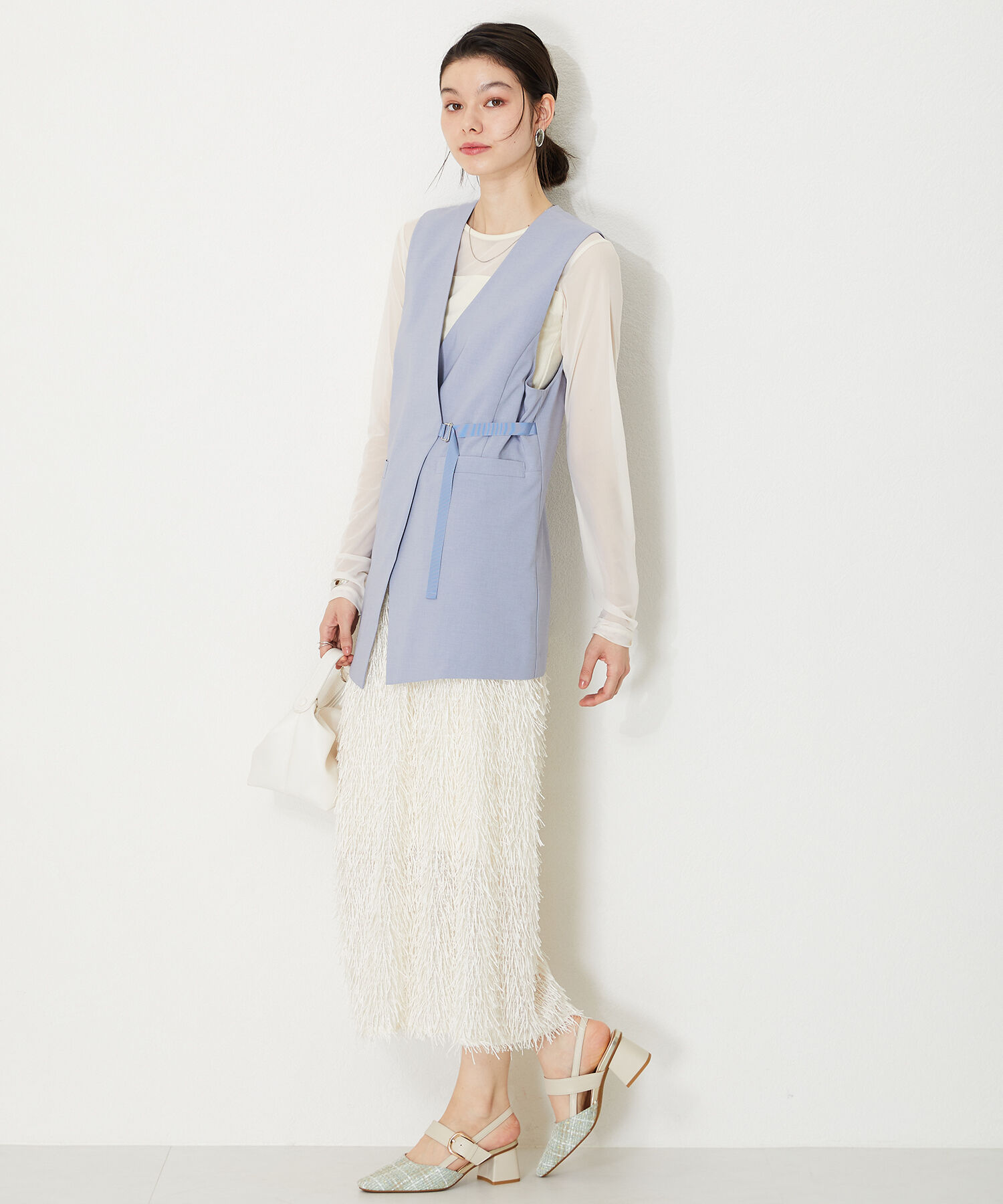 ORiental TRaffic「【トレンド】変形ヒールバックストラップパンプス/41101 パンプス 人気 売れてる スクエアトゥ」|サンダル|