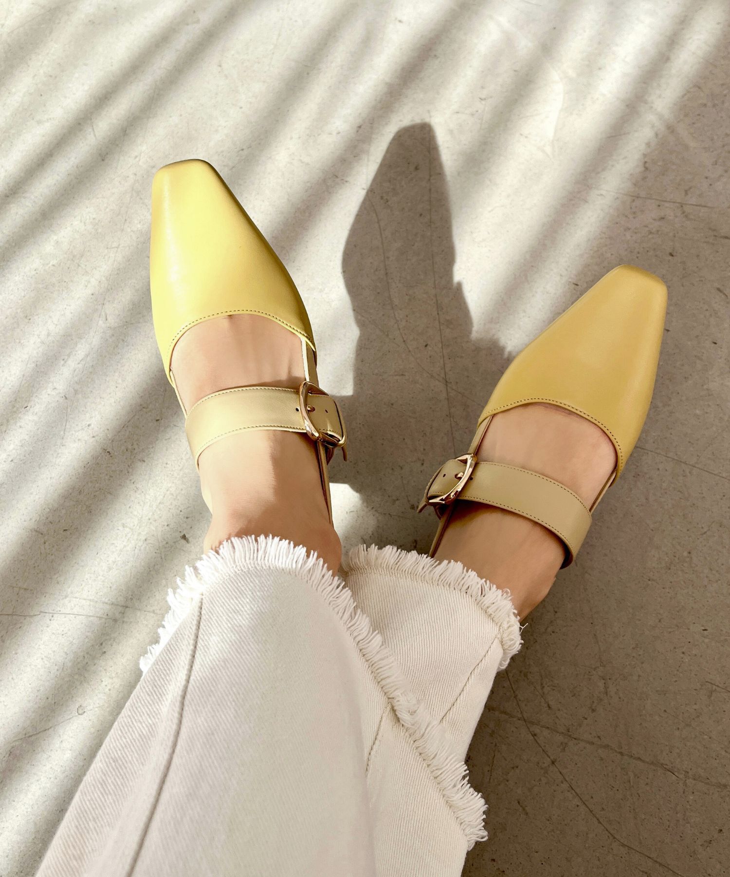 ORiental TRaffic「【トレンド】変形ヒールバックストラップパンプス/41101 パンプス 人気 売れてる スクエアトゥ」|サンダル|