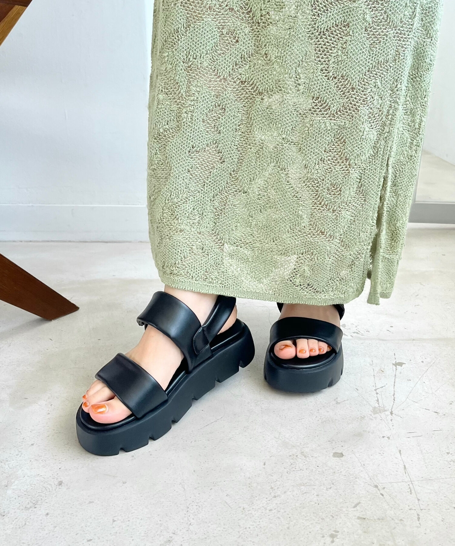 ORiental TRaffic「パデットダブルベルト厚底サンダル/41204」|サンダル|