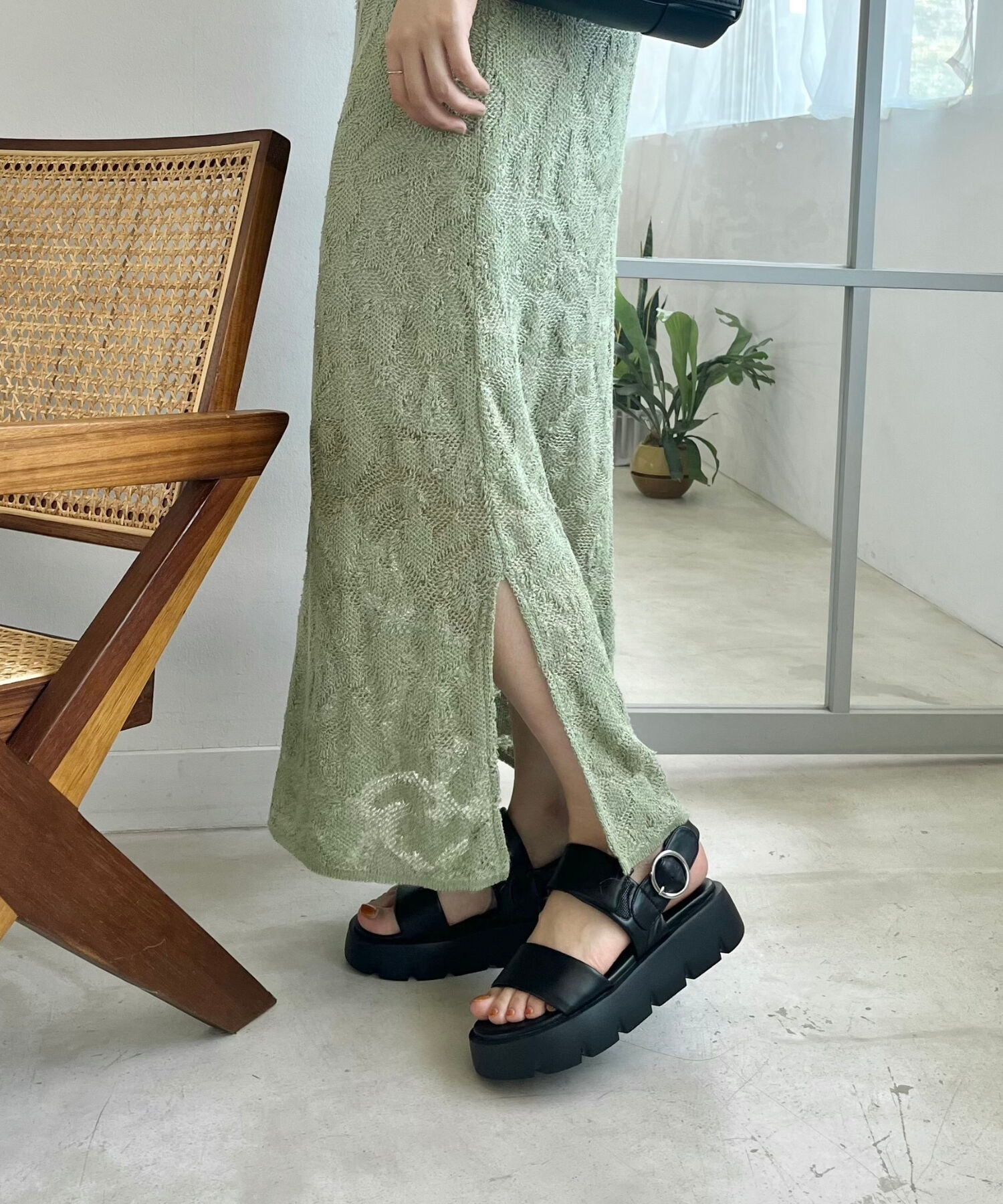 ORiental TRaffic「パデットダブルベルト厚底サンダル/41204」|サンダル|