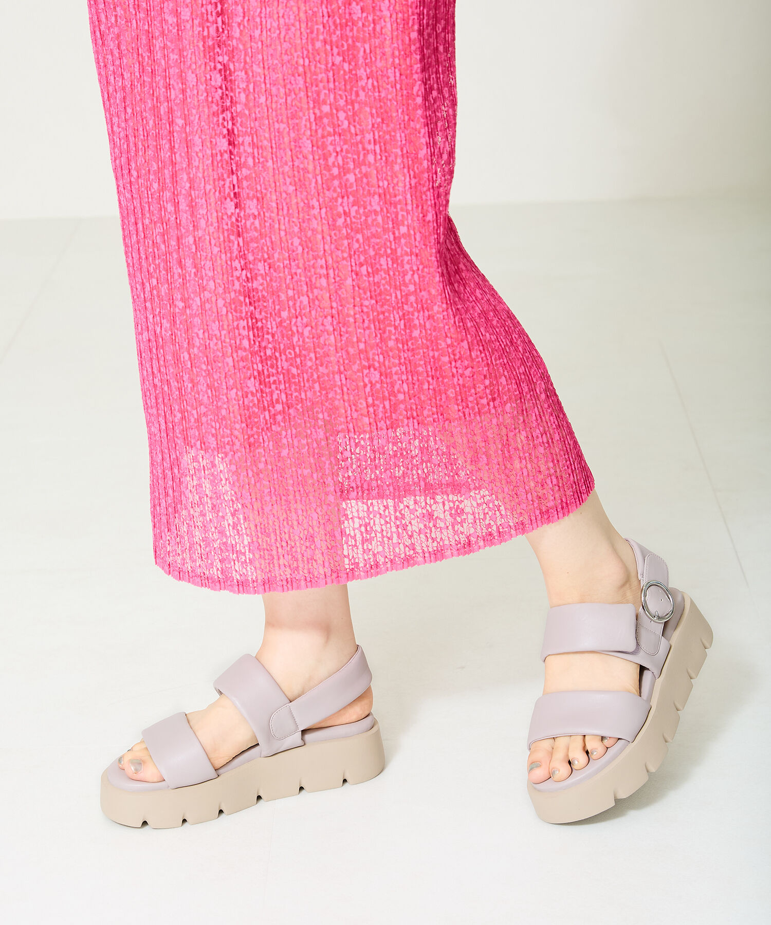 ORiental TRaffic「パデットダブルベルト厚底サンダル/41204」|サンダル|