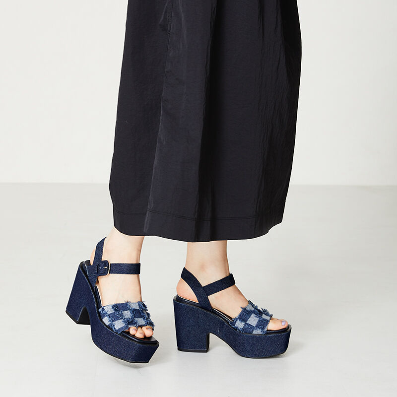 ORiental TRaffic「バックルベルト厚底サンダル/41209」|サンダル|BLUE