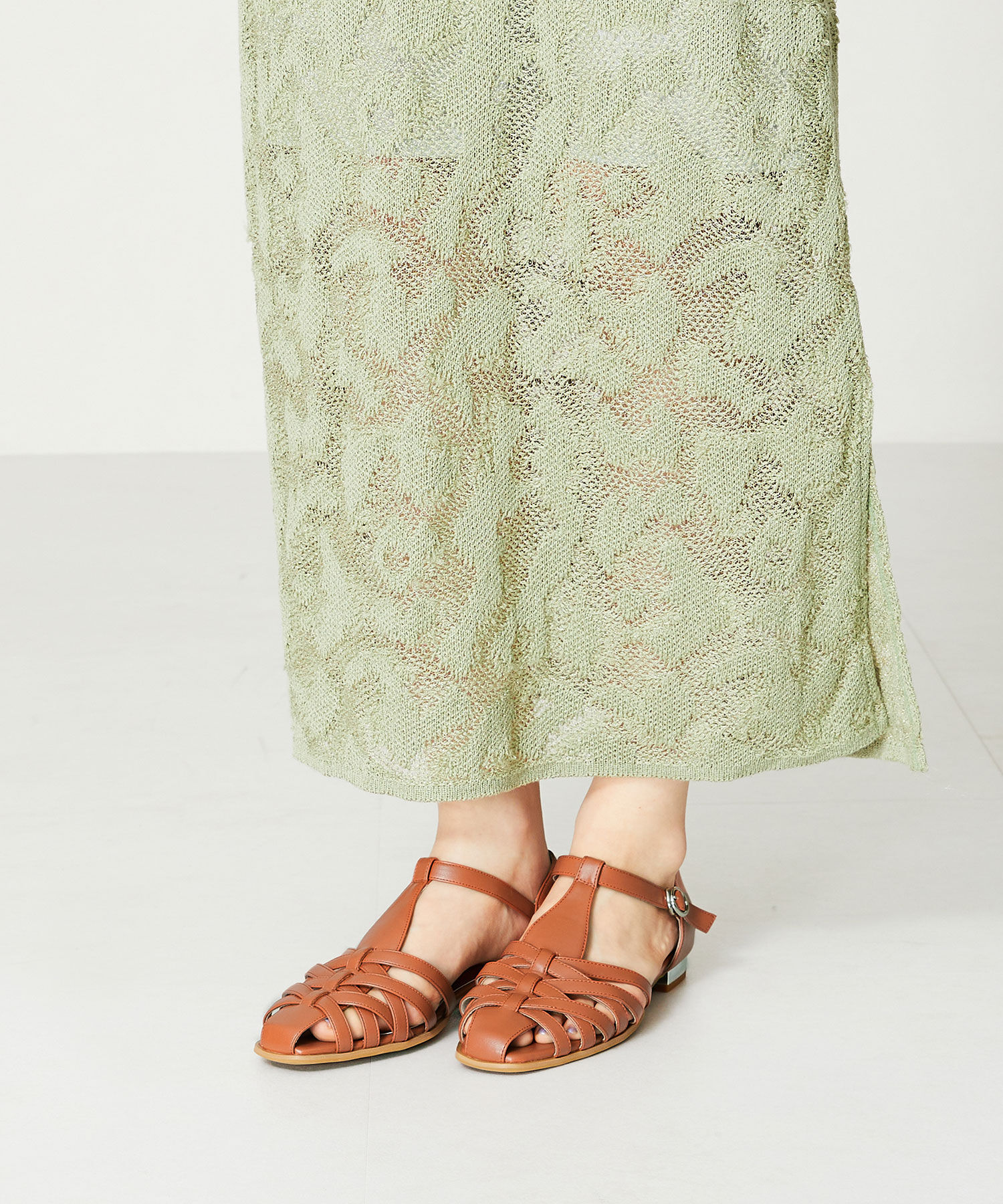 WA Oriental TRaffic「【トレンド】メタリックヒールグルカシューズ/42112 グルカサンダル 人気 カジュアル」|サンダル|