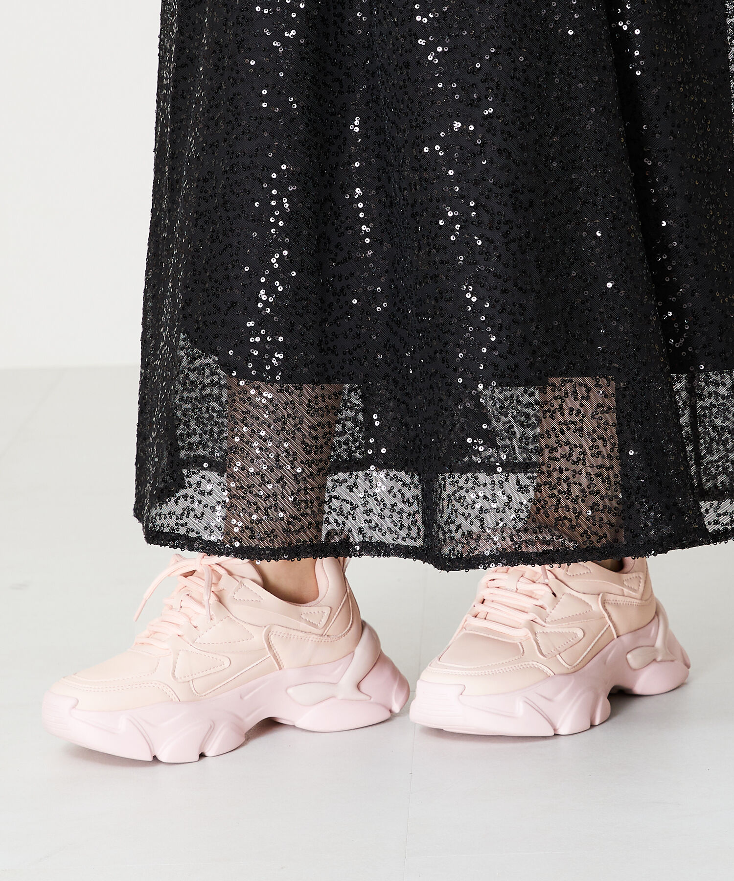 ORiental TRaffic「【トレンド】フレアソールシューレーススニーカー/OT3735 スニーカー 人気 売れてる スポーティー」|スニーカー|