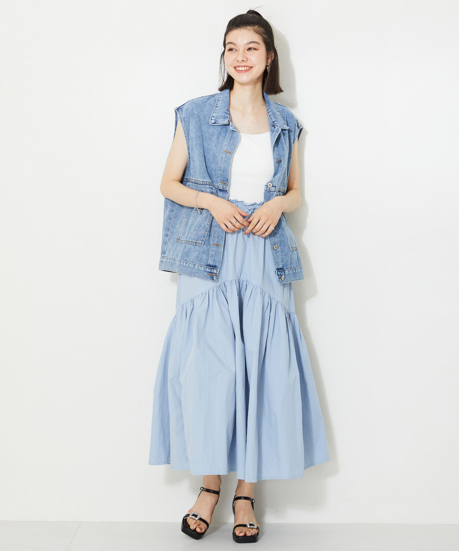 ORiental TRaffic「ビジューストラップヒールサンダル/41213」|サンダル|