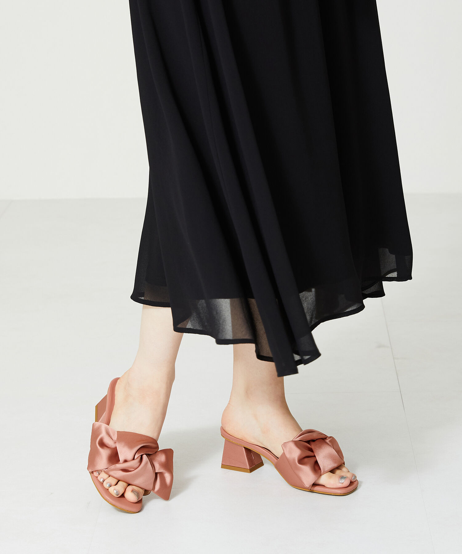 ORiental TRaffic「ビッグリボンモチーフミュール/41227」|サンダル|PINK