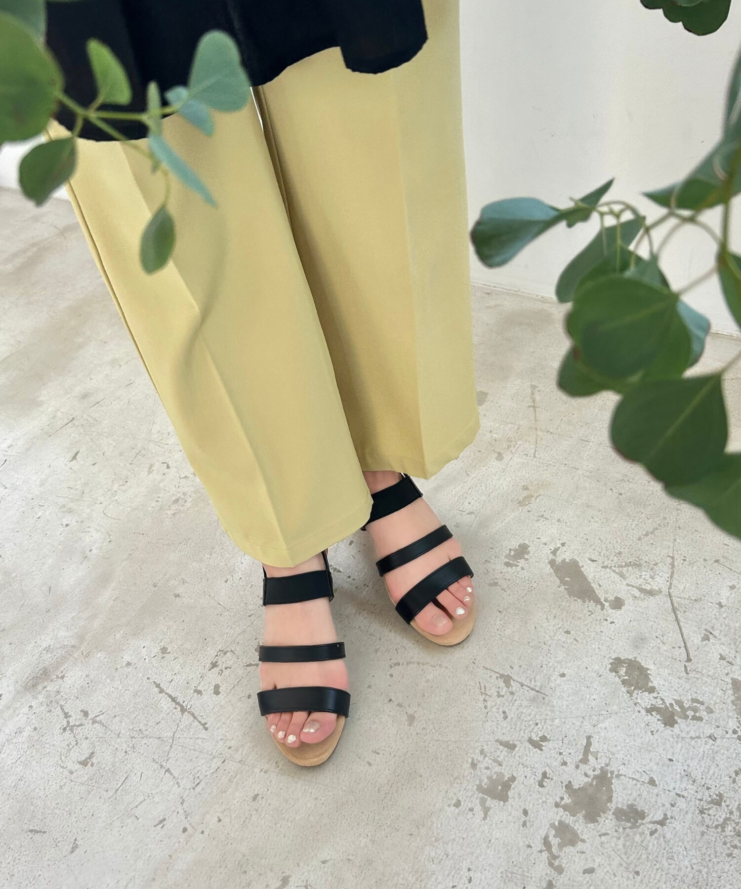 WA Oriental TRaffic「ゴムベルトウエッジサンダル/42205」|サンダル|BLACK