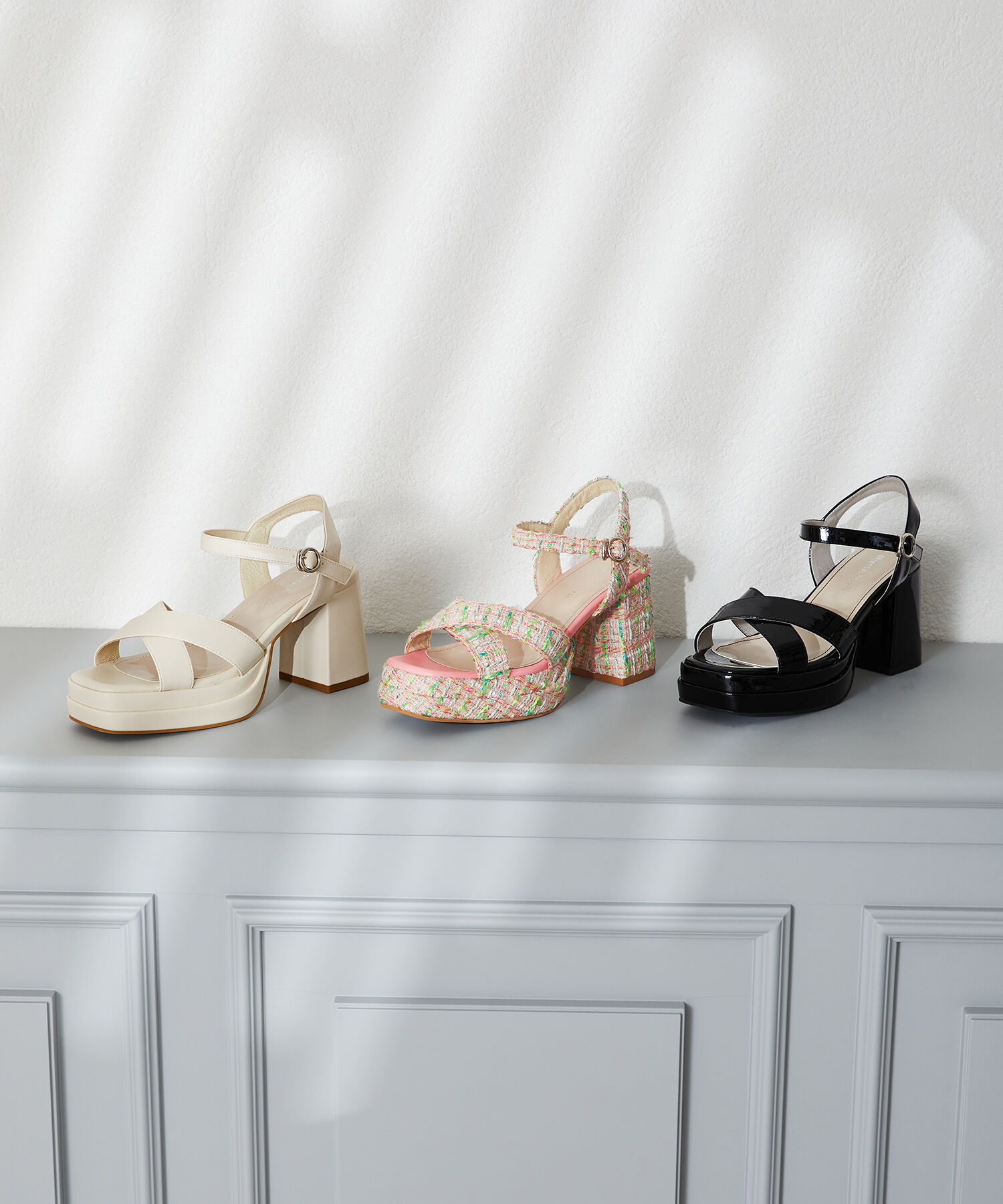 ORiental TRaffic「プラットフォームクロスベルトサンダル/41214」|サンダル|PINK