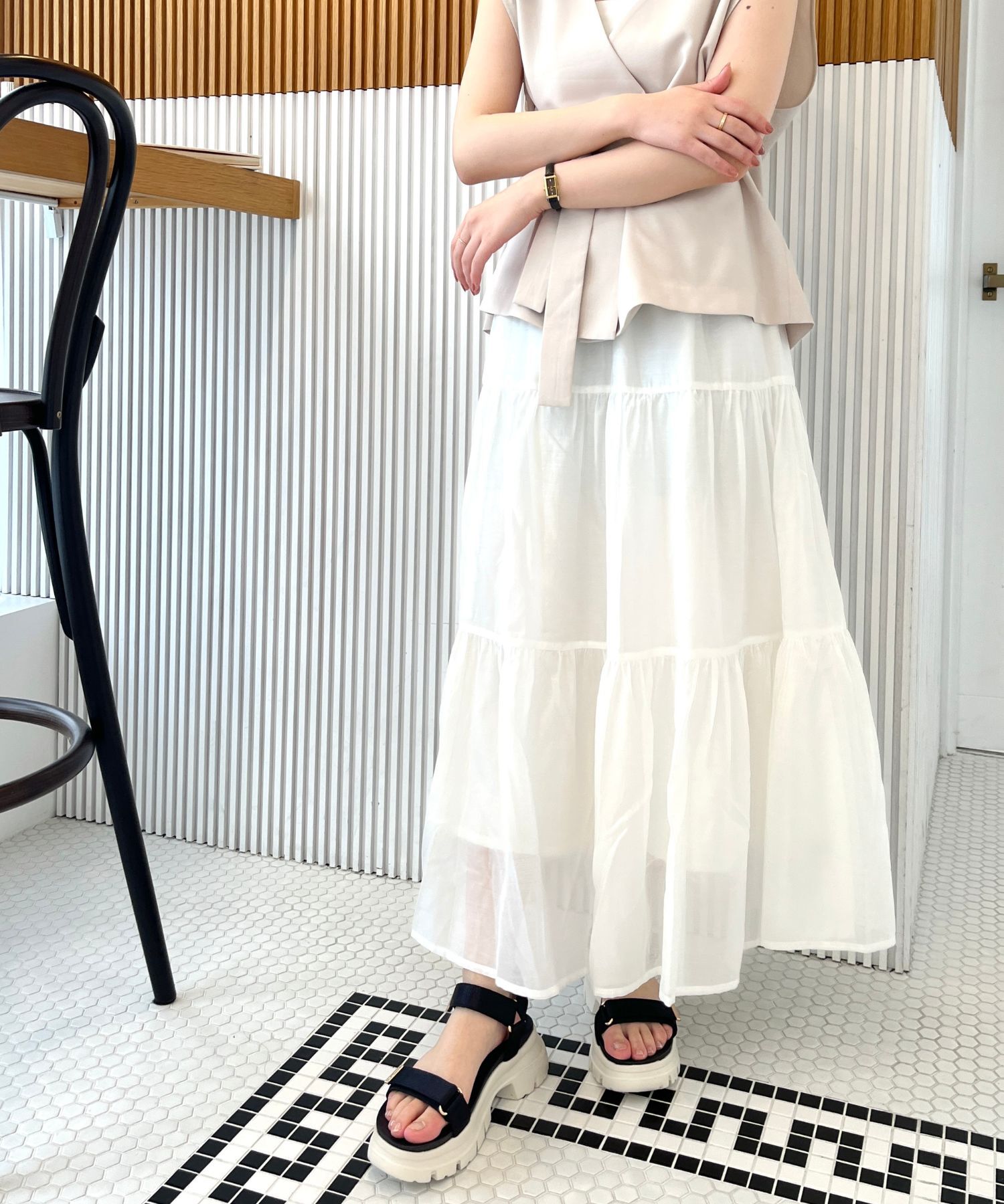 ORiental TRaffic「【アウトレット価格】サテンストラップ厚底サンダル/41215」|サンダル|