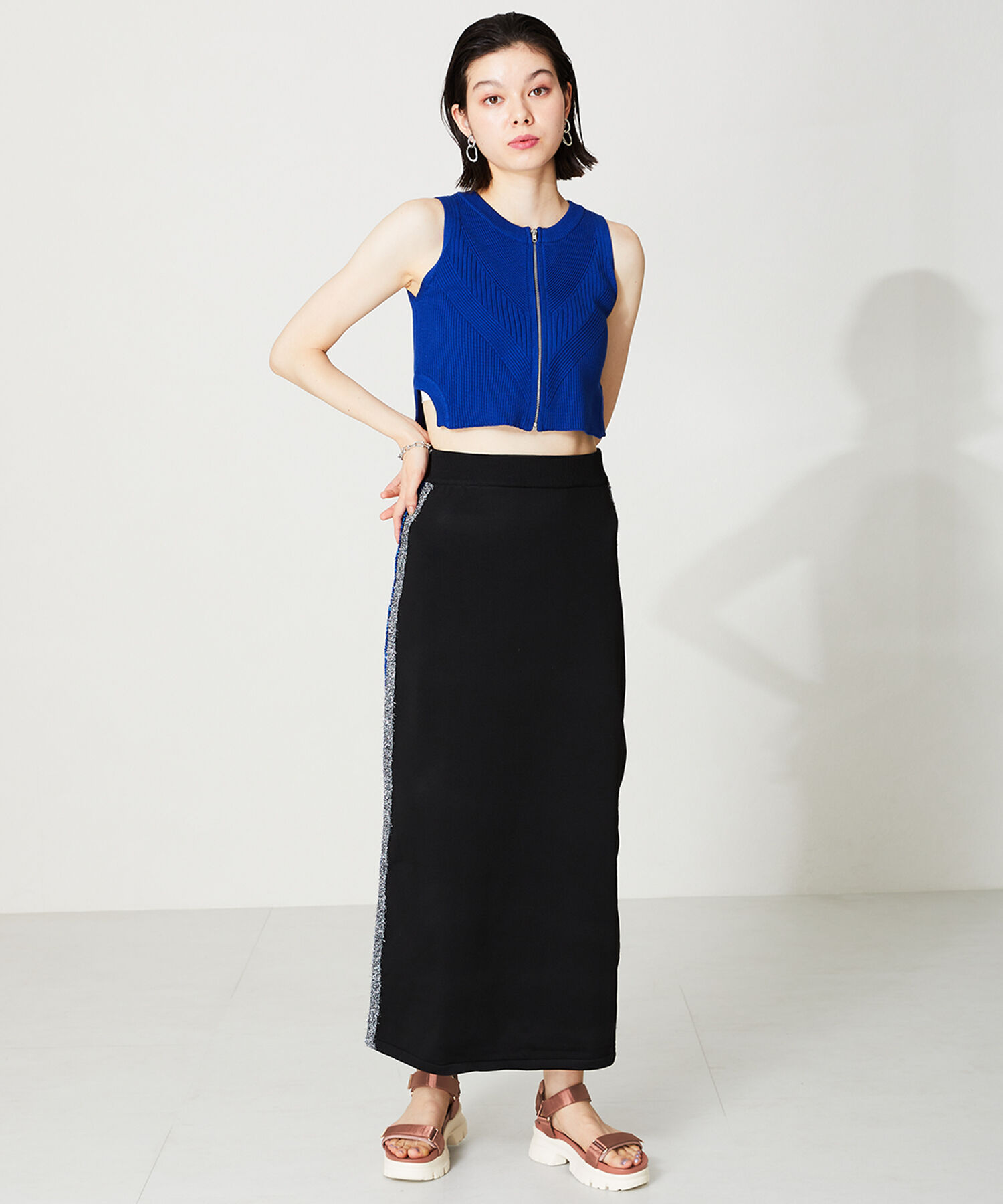 ORiental TRaffic「【アウトレット価格】サテンストラップ厚底サンダル/41215」|サンダル|