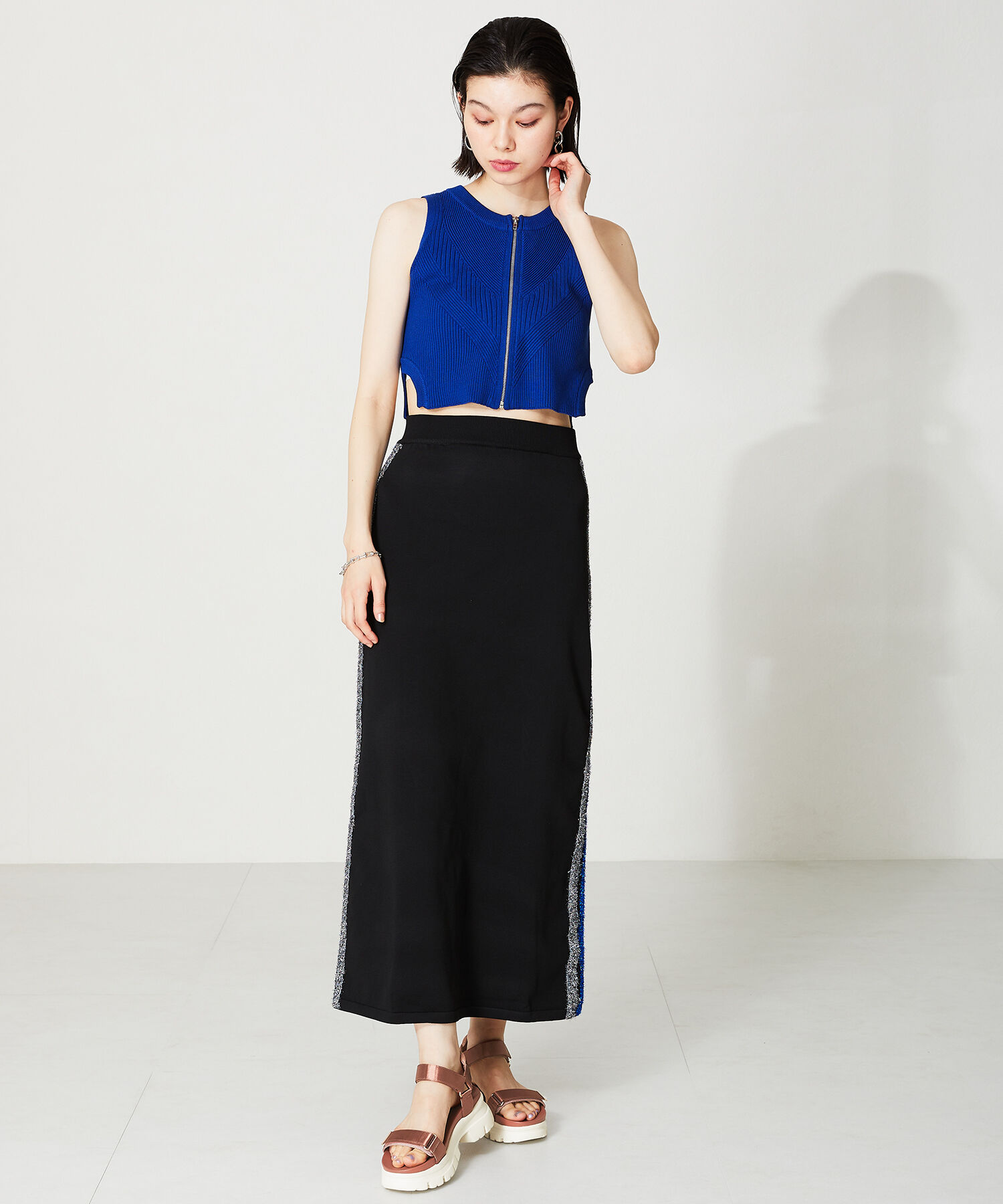 ORiental TRaffic「【アウトレット価格】サテンストラップ厚底サンダル/41215」|サンダル|