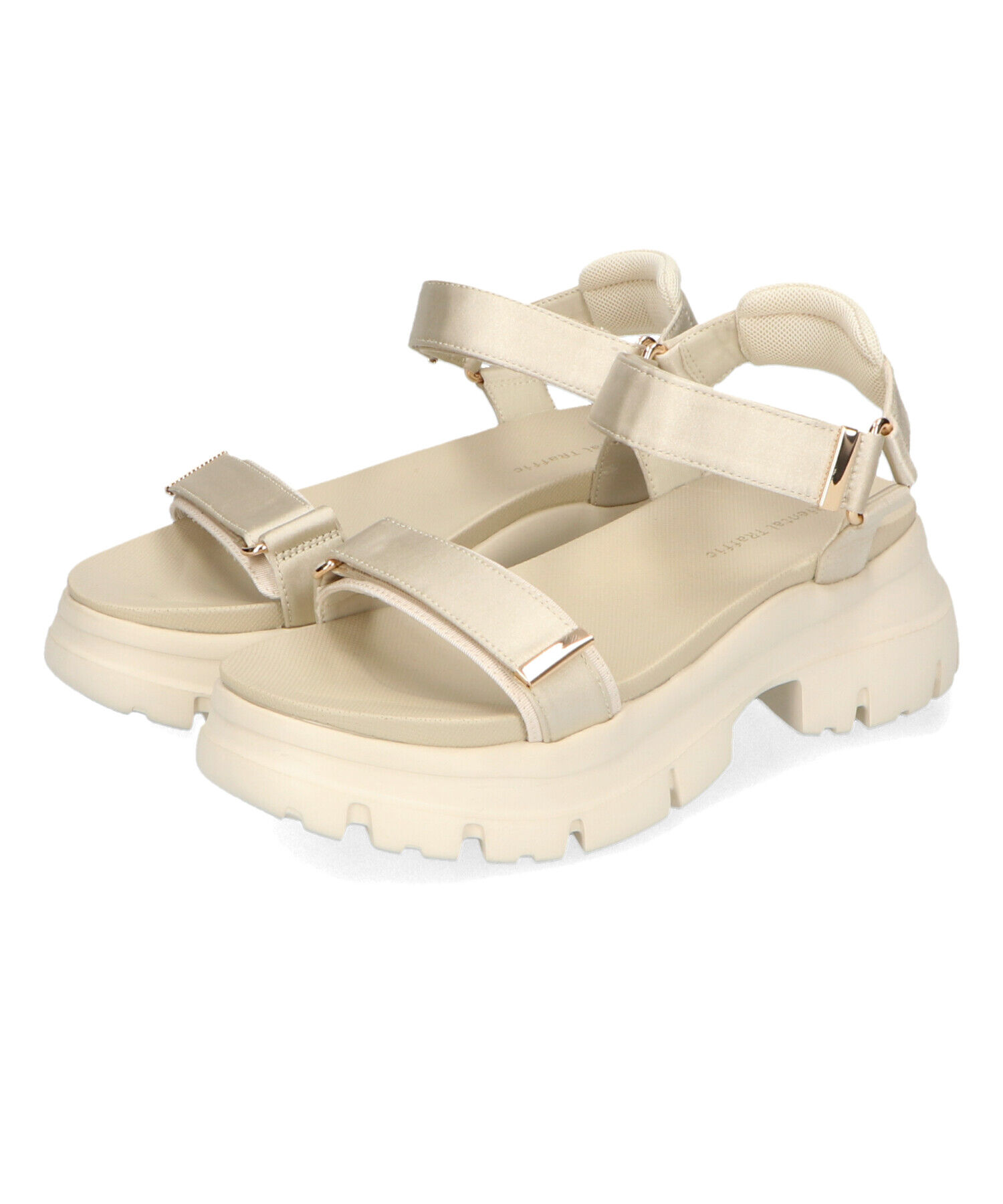 ORiental TRaffic「【アウトレット価格】サテンストラップ厚底サンダル/41215」|サンダル|