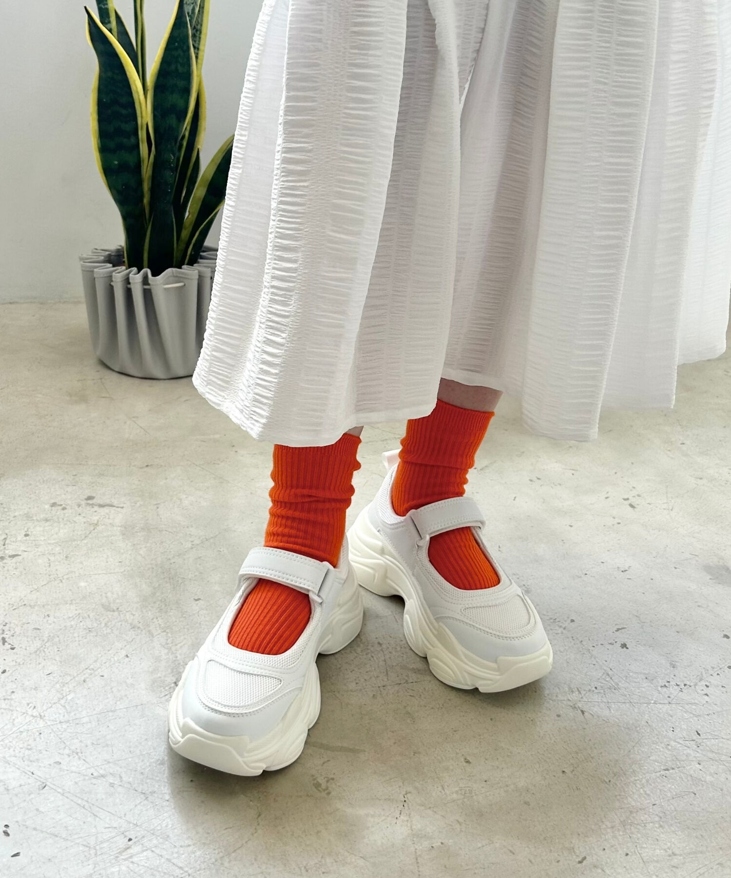 ORiental TRaffic「厚底ベルトスニーカー/OT3737」|スニーカー|WHITE