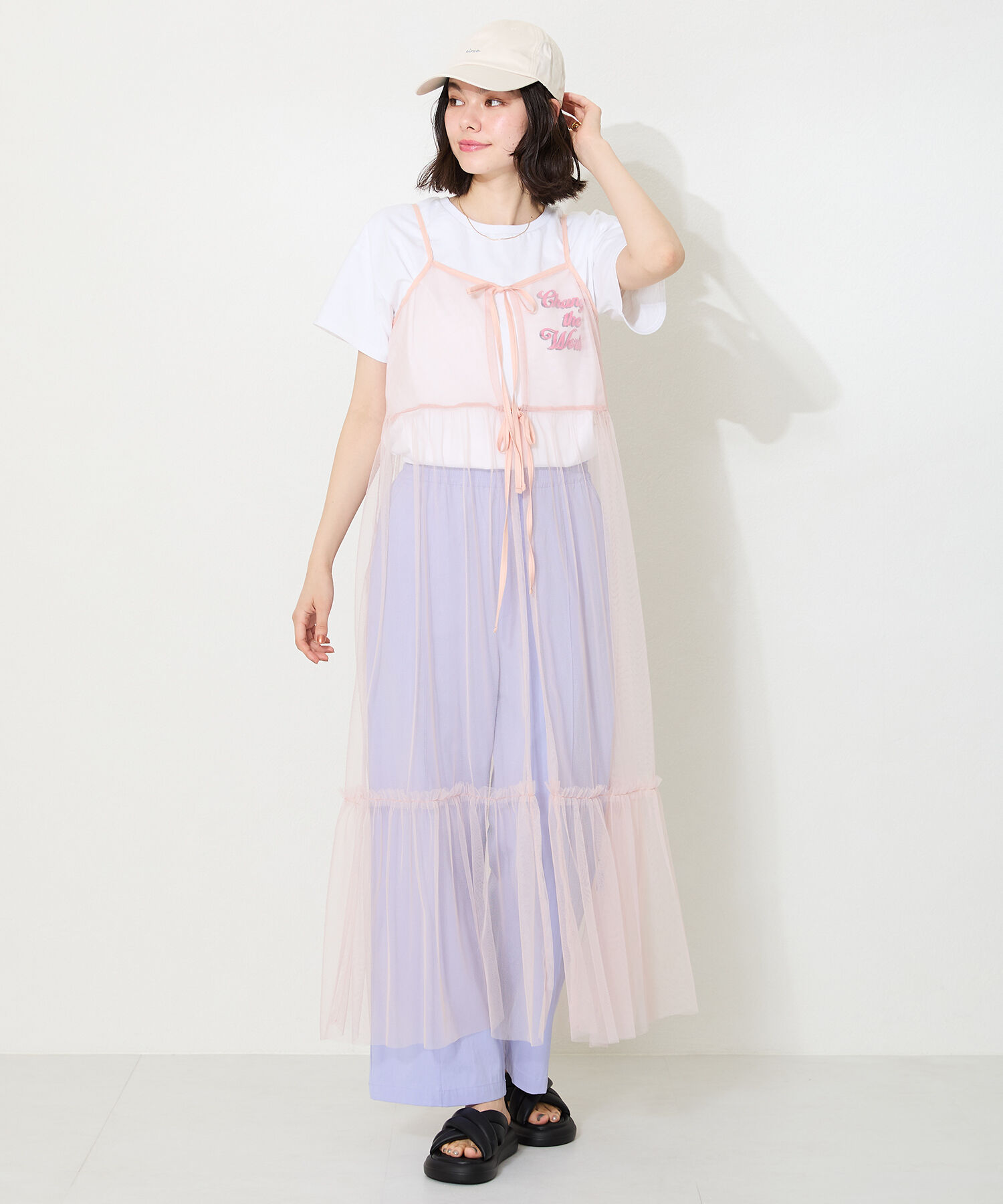 ORiental TRaffic「【アウトレット価格】パデットクロススライドサンダル/41232 サンダル 柔らかい フィット」|サンダル|