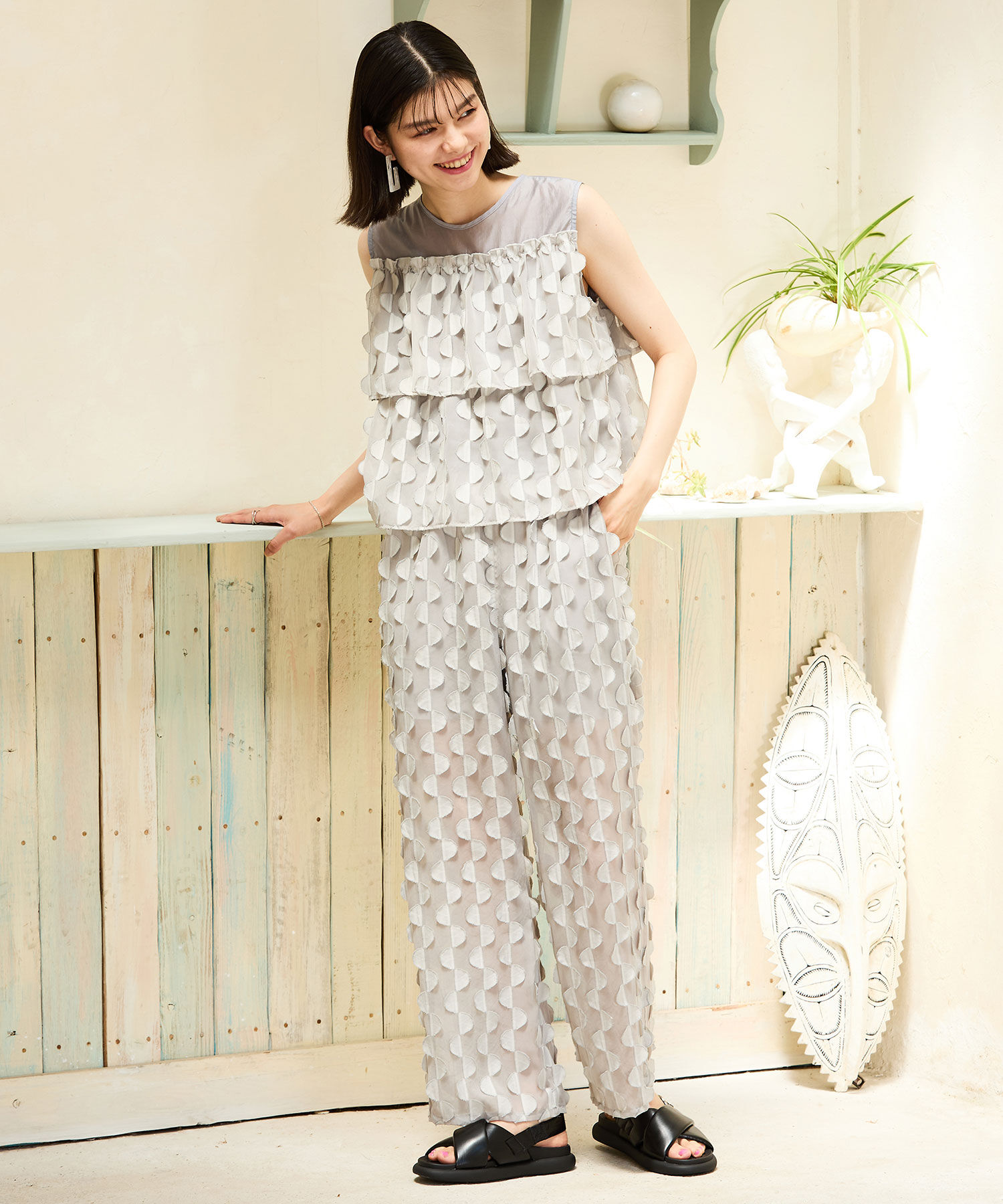 ORiental TRaffic「クロスベルトコンフォートサンダル/41240 サンダル フラット フィット 人気 売れてる トレンド」|サンダル|