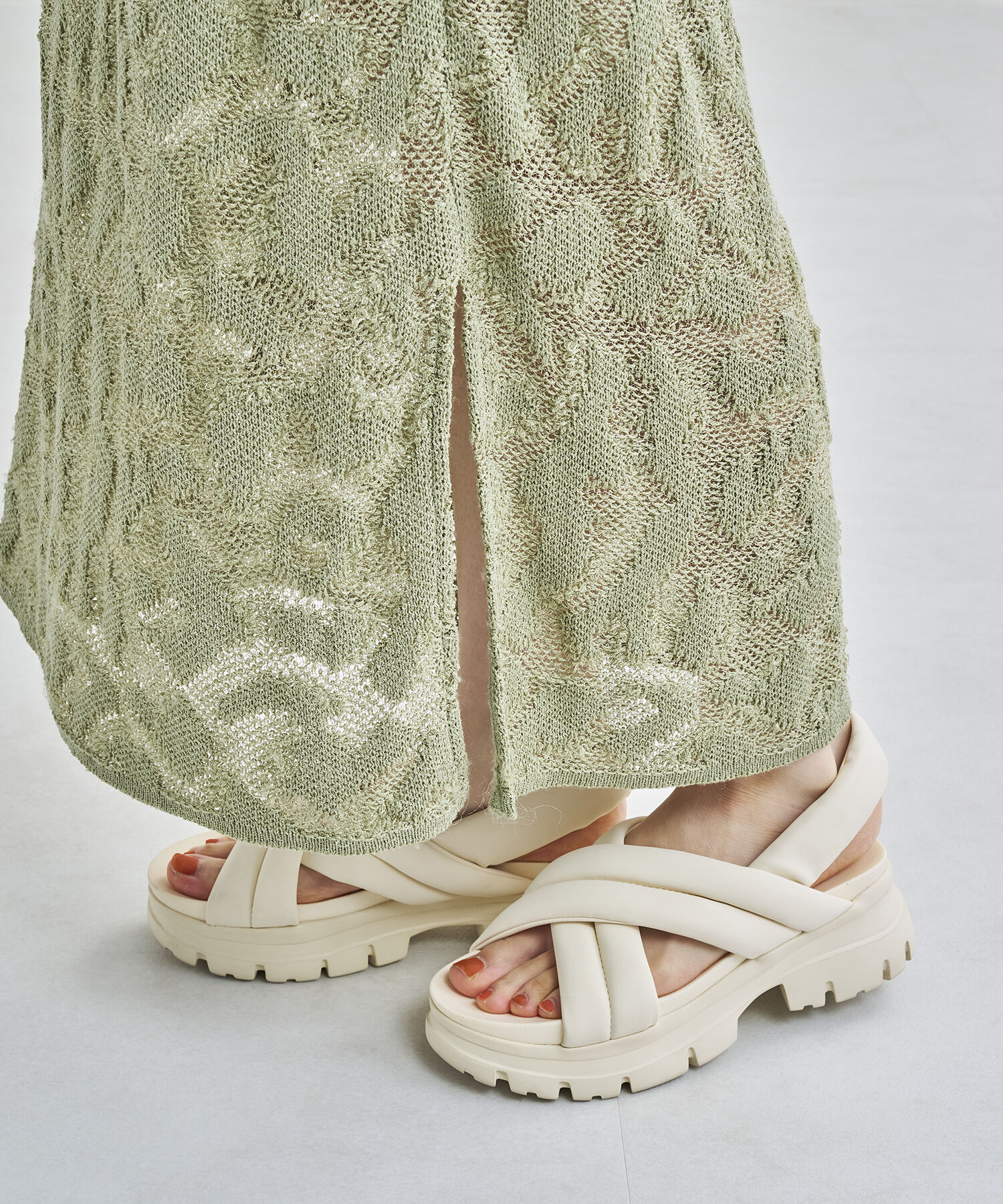 ORiental TRaffic「【WEB限定】クロスベルト厚底サンダル/41243」|サンダル|