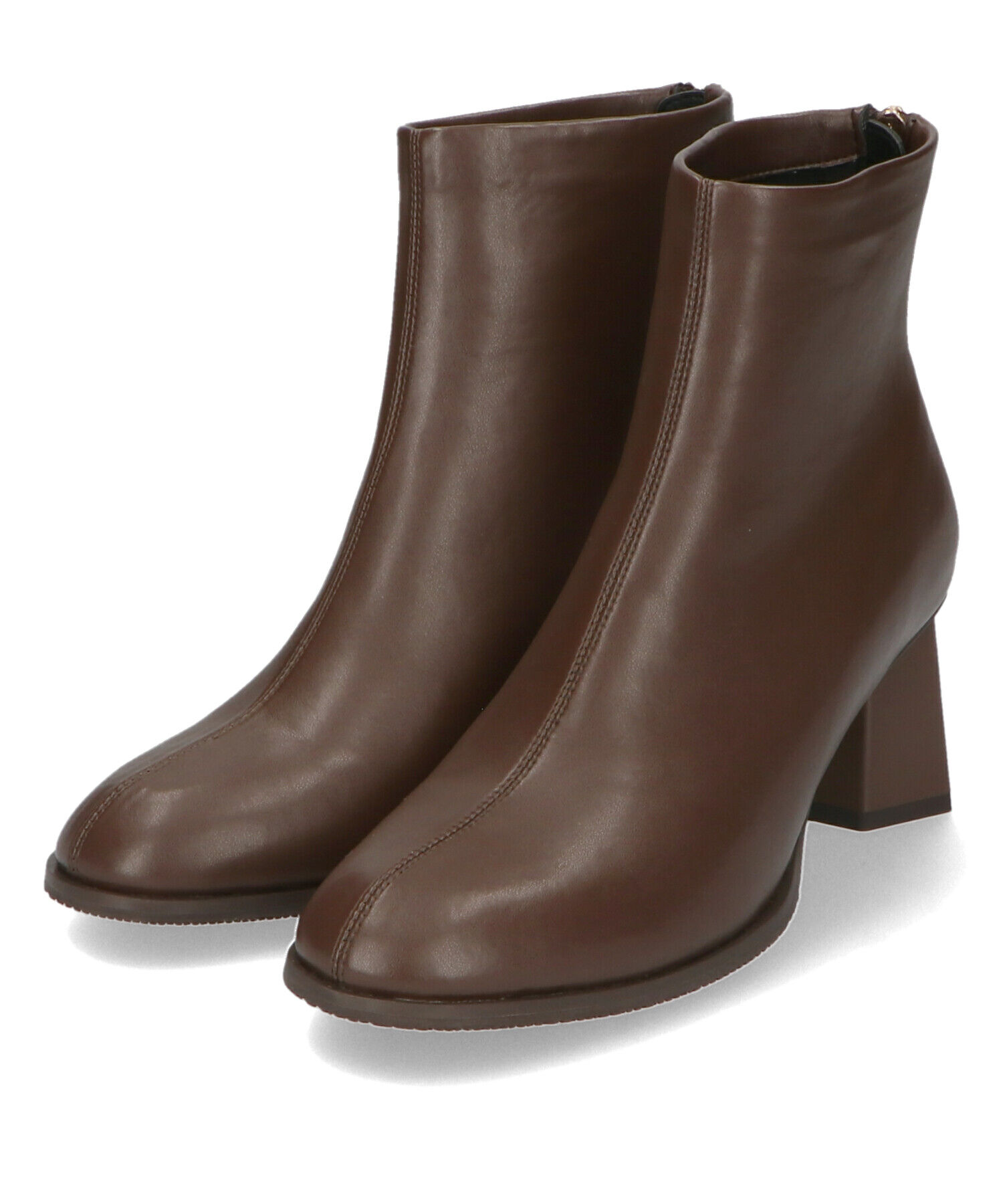 ORiental TRaffic「変形 ヒール ラウンドトゥ ショートブーツ /41405 太ヒール ヒール6.3ｃｍ」|ショートブーツ|