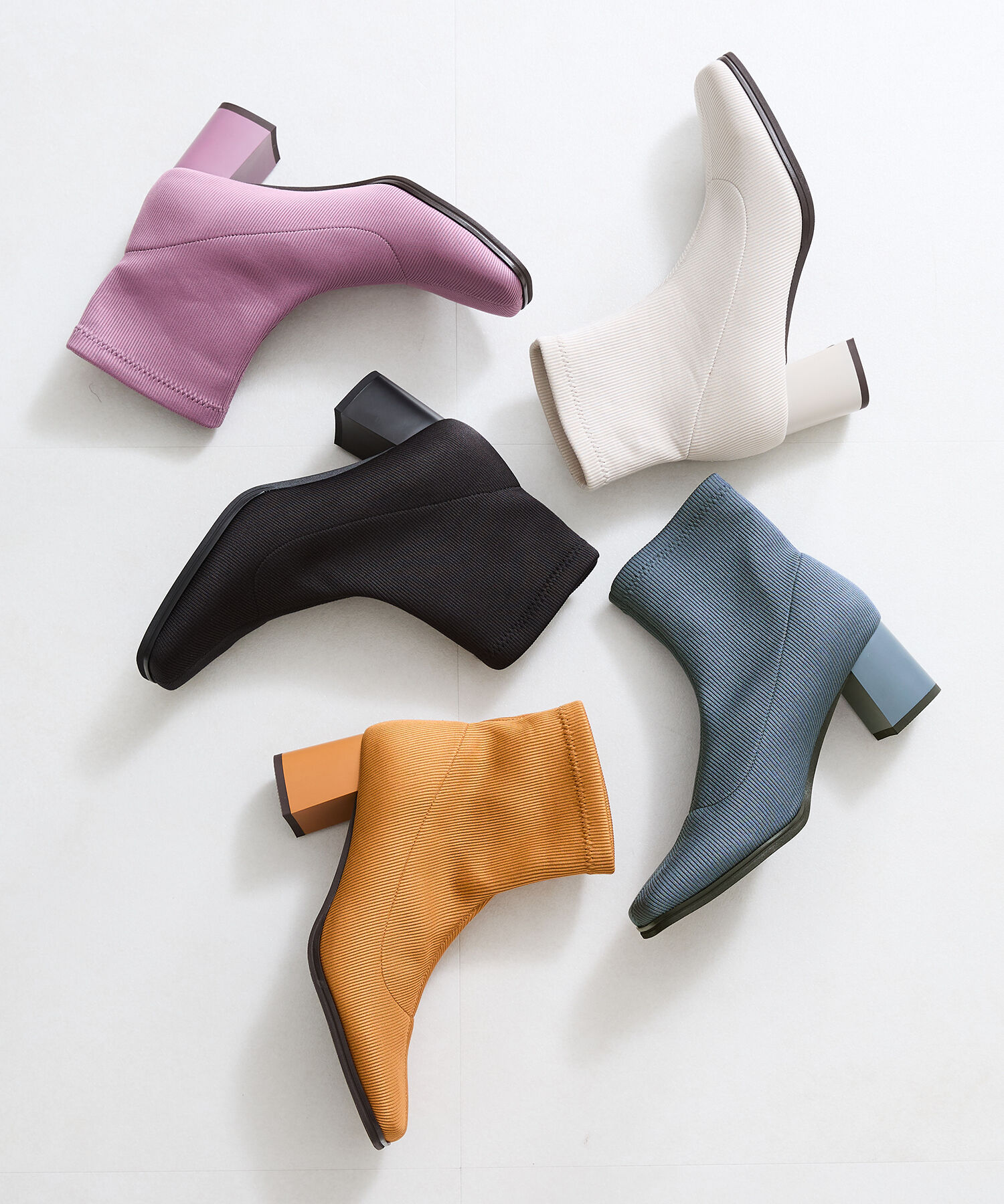 ORiental TRaffic「スクエアトゥ ニットブーツ /41407 柔らかい」|ショートブーツ|